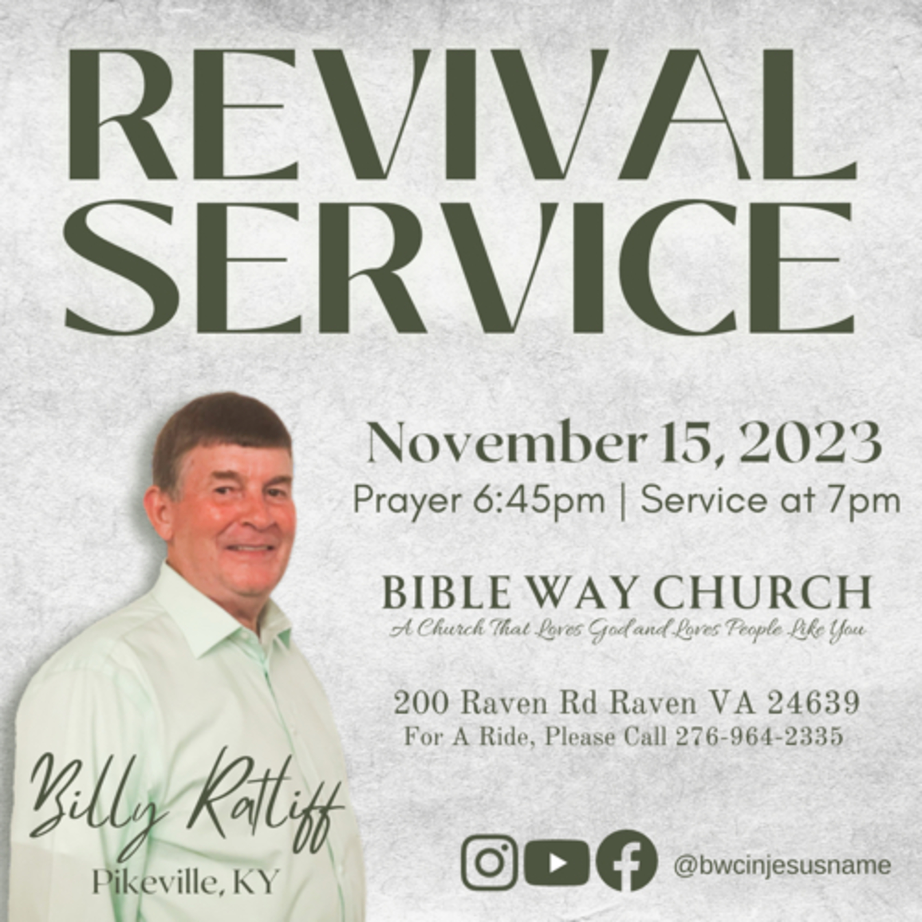 11.15.23 Ministry of Billy Ratliff episode artwork