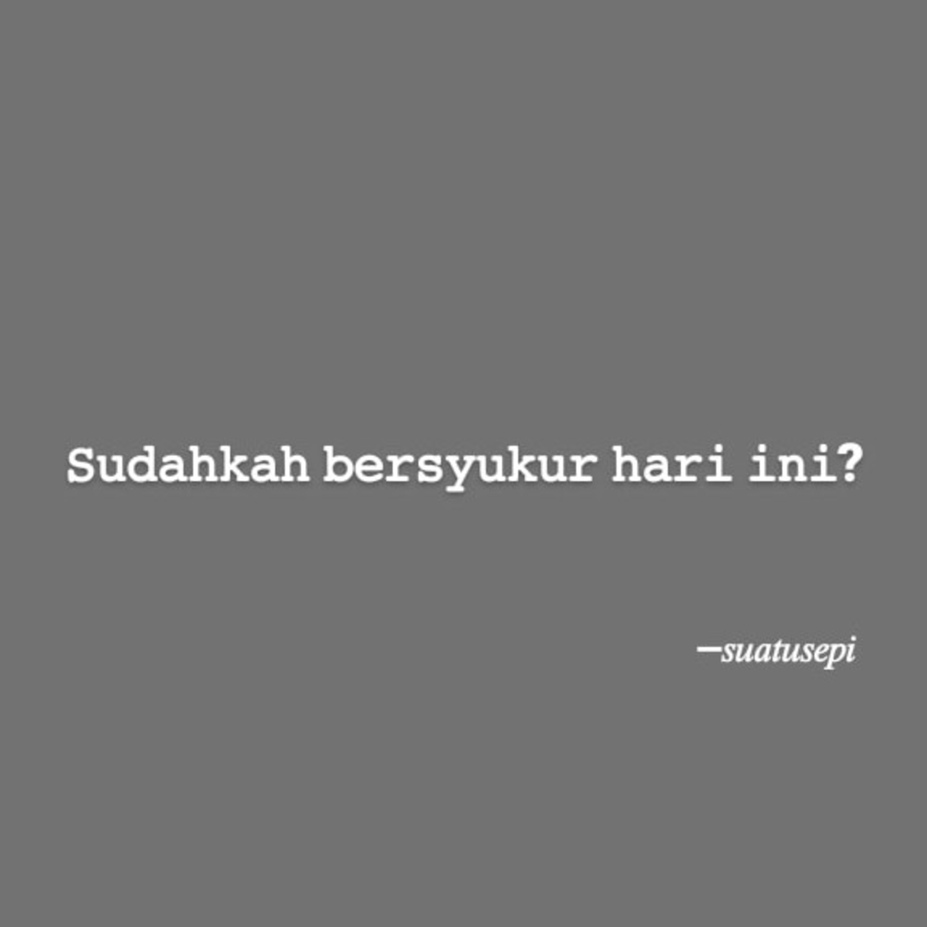 Suatu Sepi