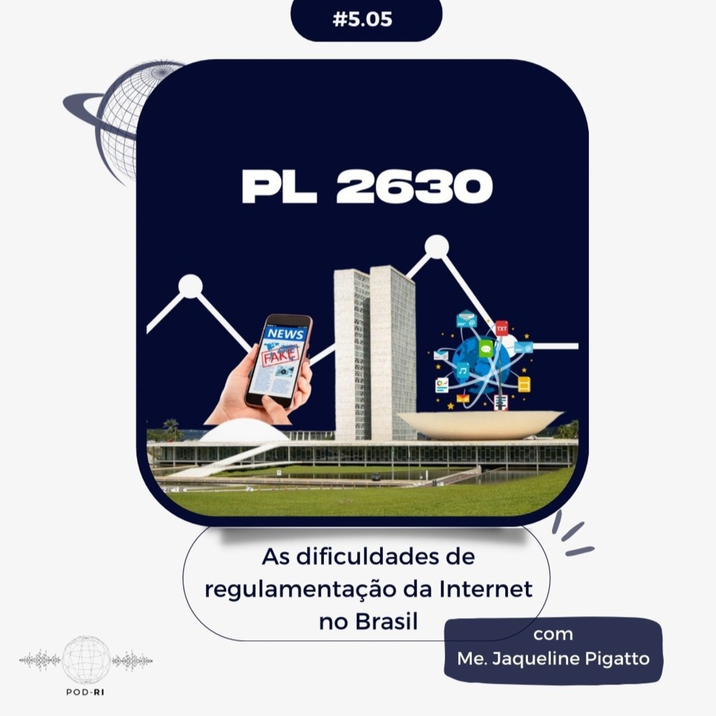 Pod-RI #5.5 - As dificuldades de regulamentação da Internet no Brasil com Me. Jaqueline Pigatto episode artwork