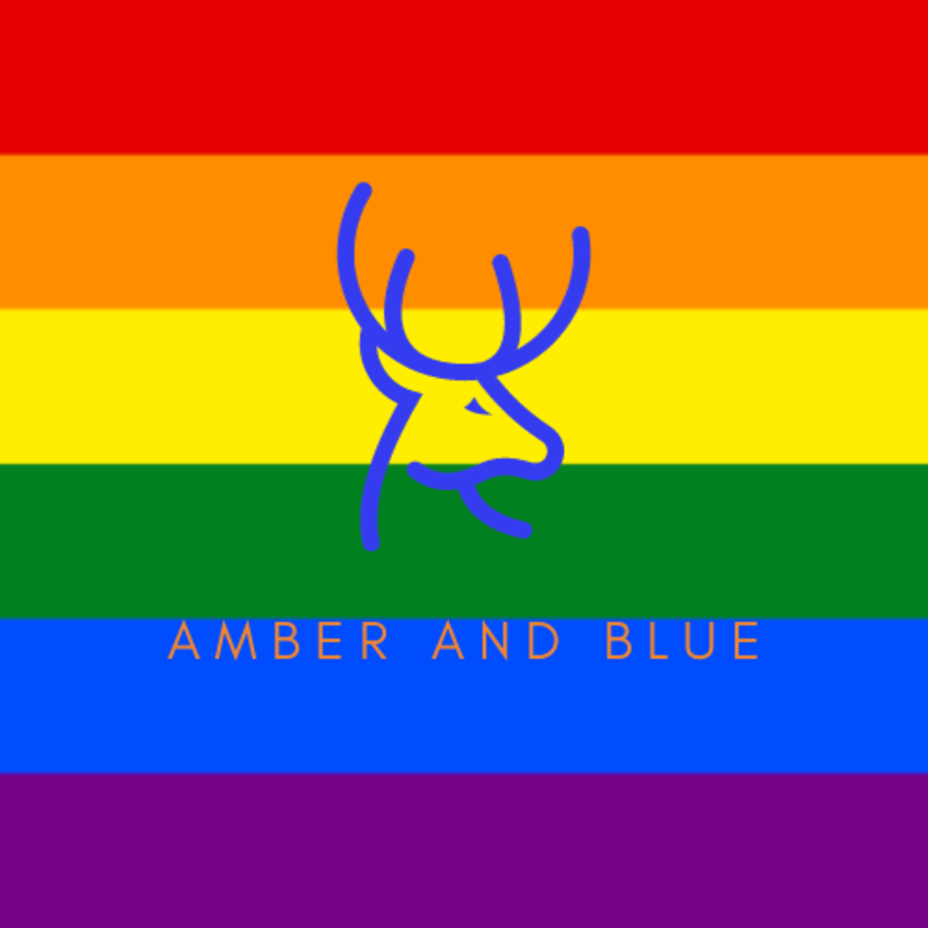 Amber and blue