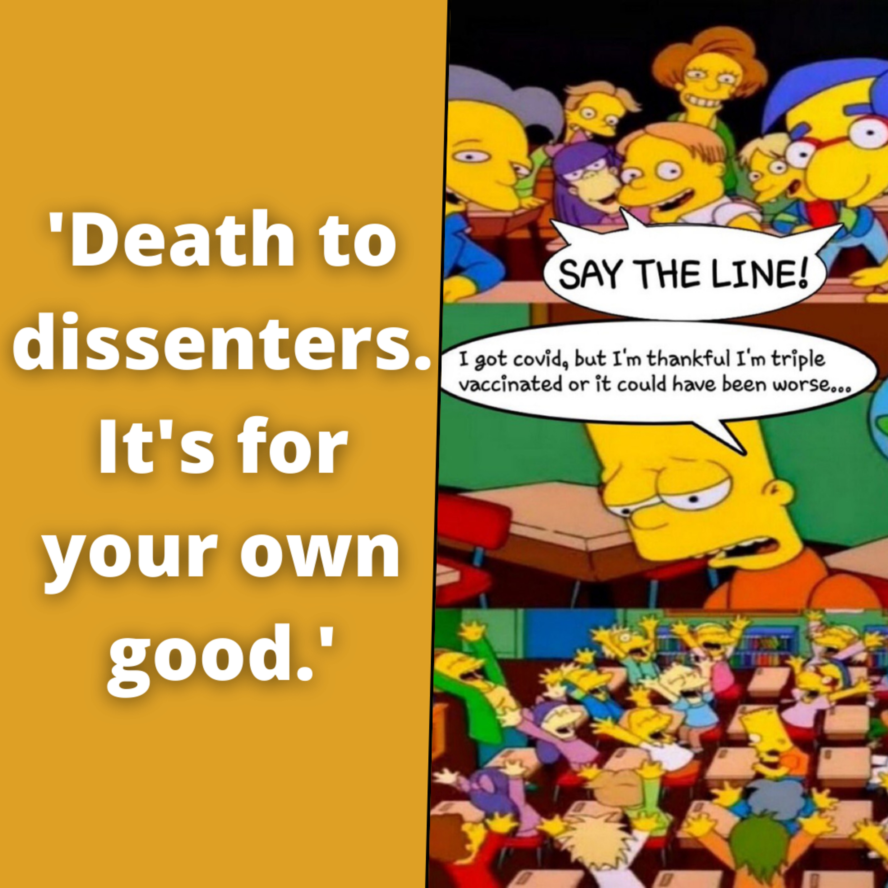 Audio blog: 'Death to dissenters. It's for your own good.' episode artwork