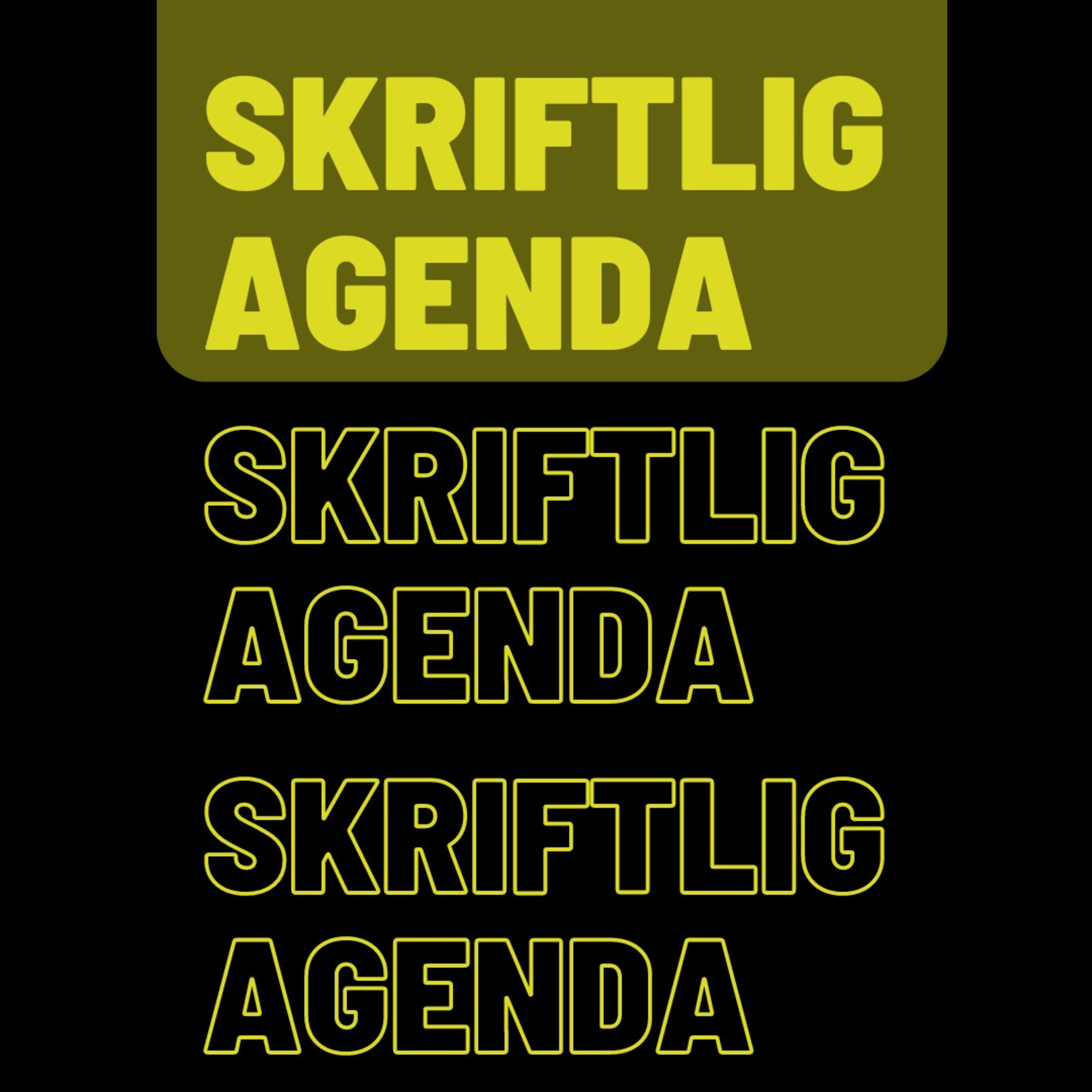 Skriftlig Agenda
