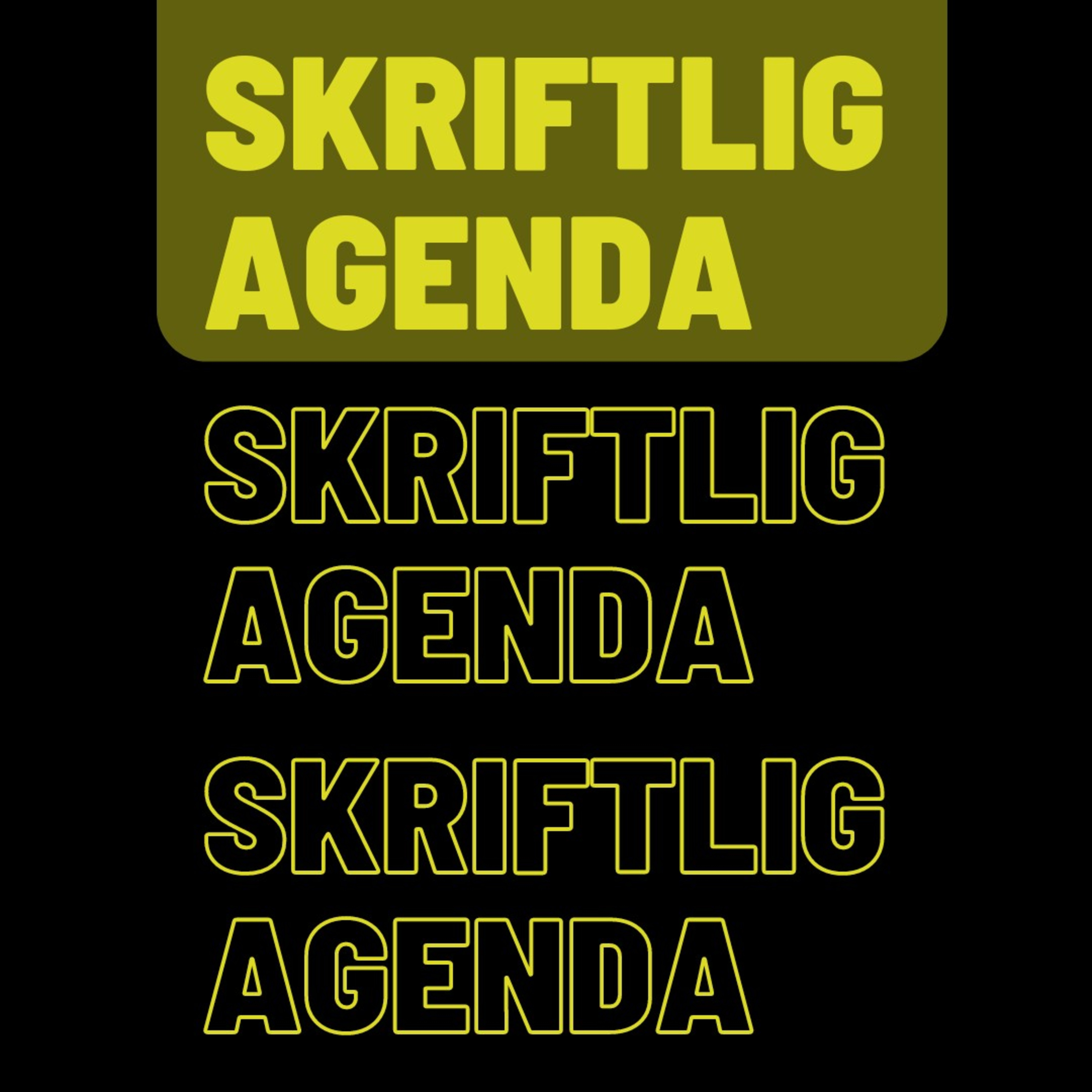 Skriftlig Agenda