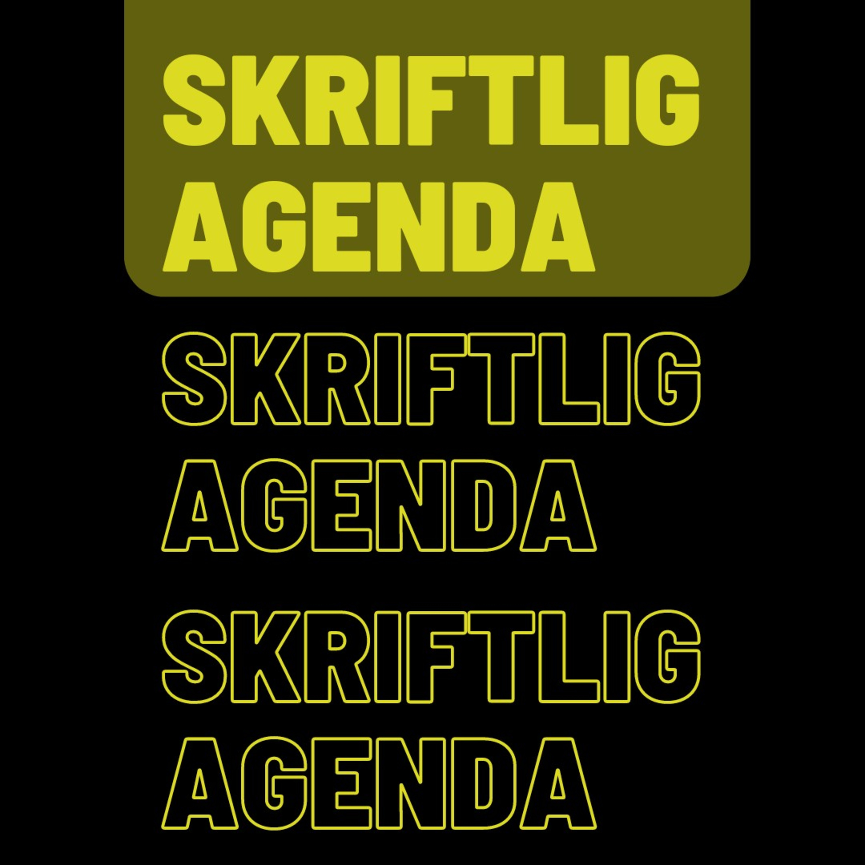 Skriftlig Agenda
