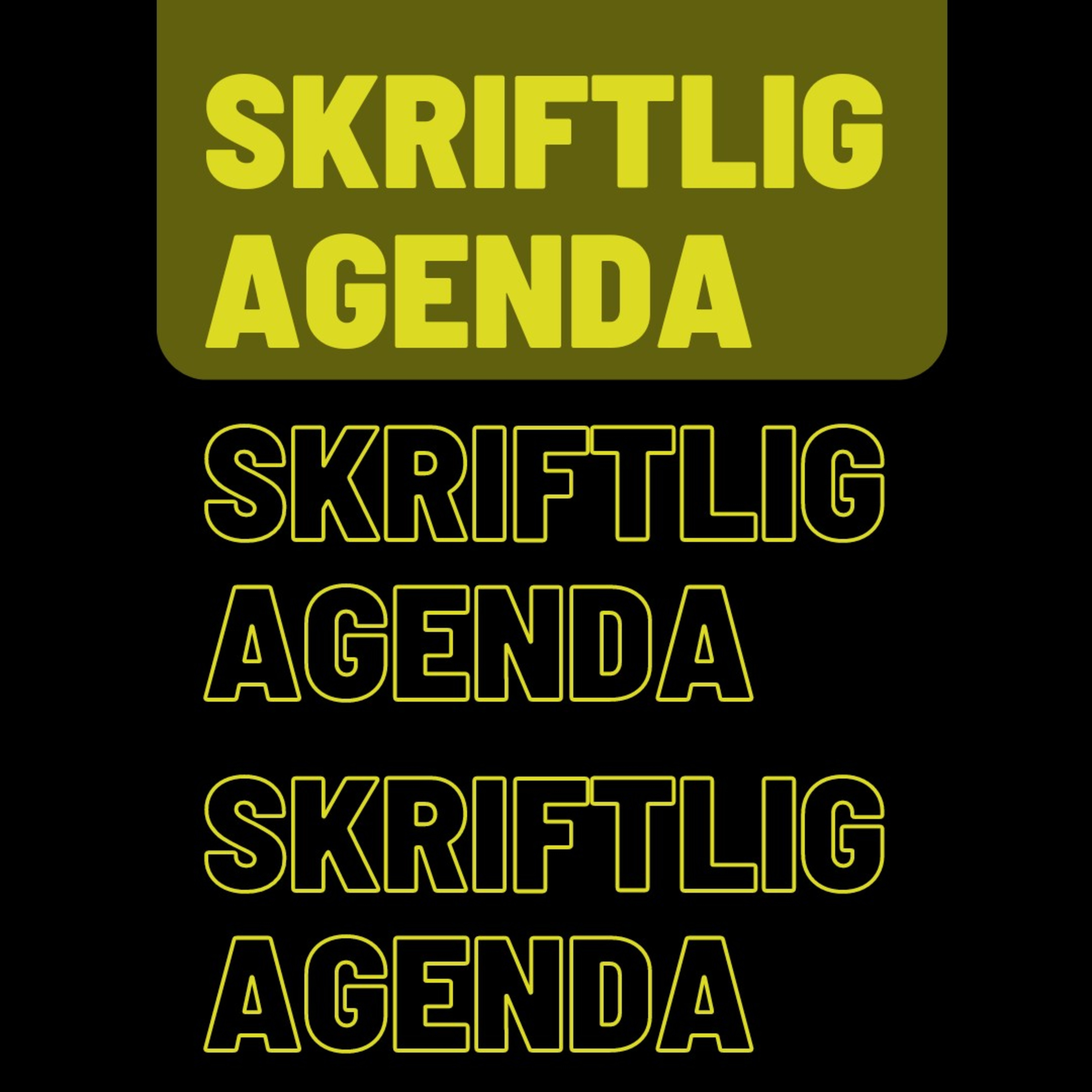 Skriftlig Agenda