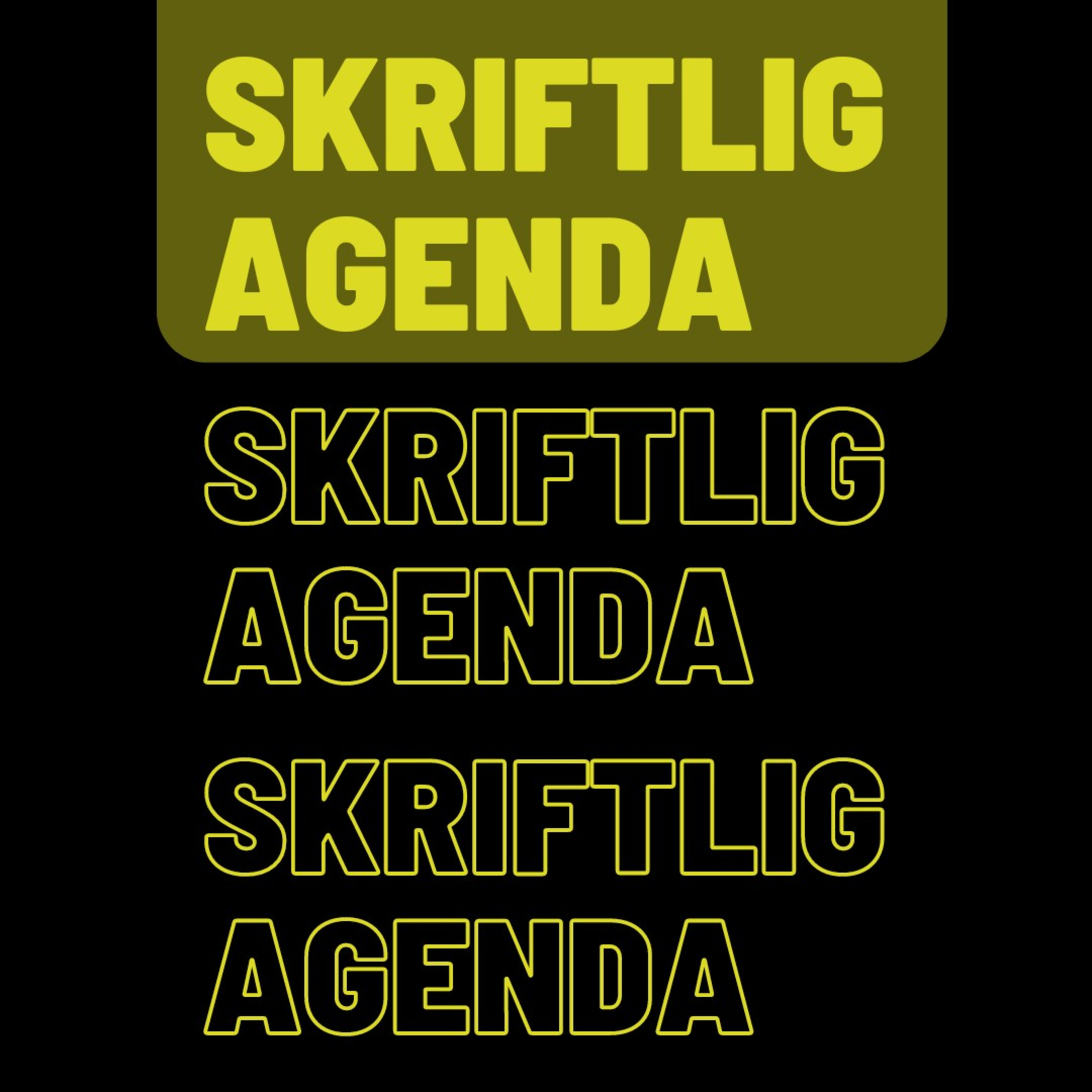 Skriftlig Agenda