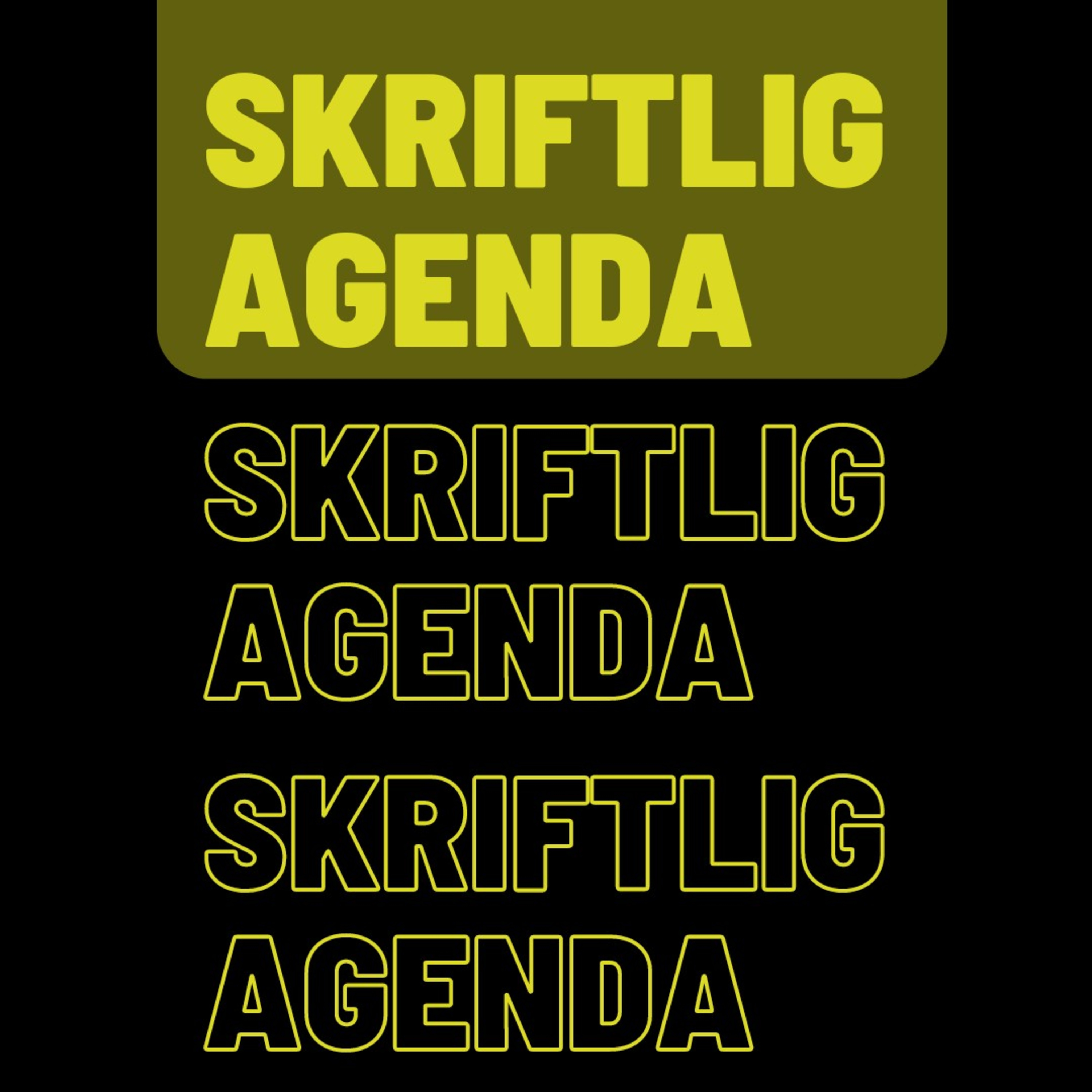Skriftlig Agenda