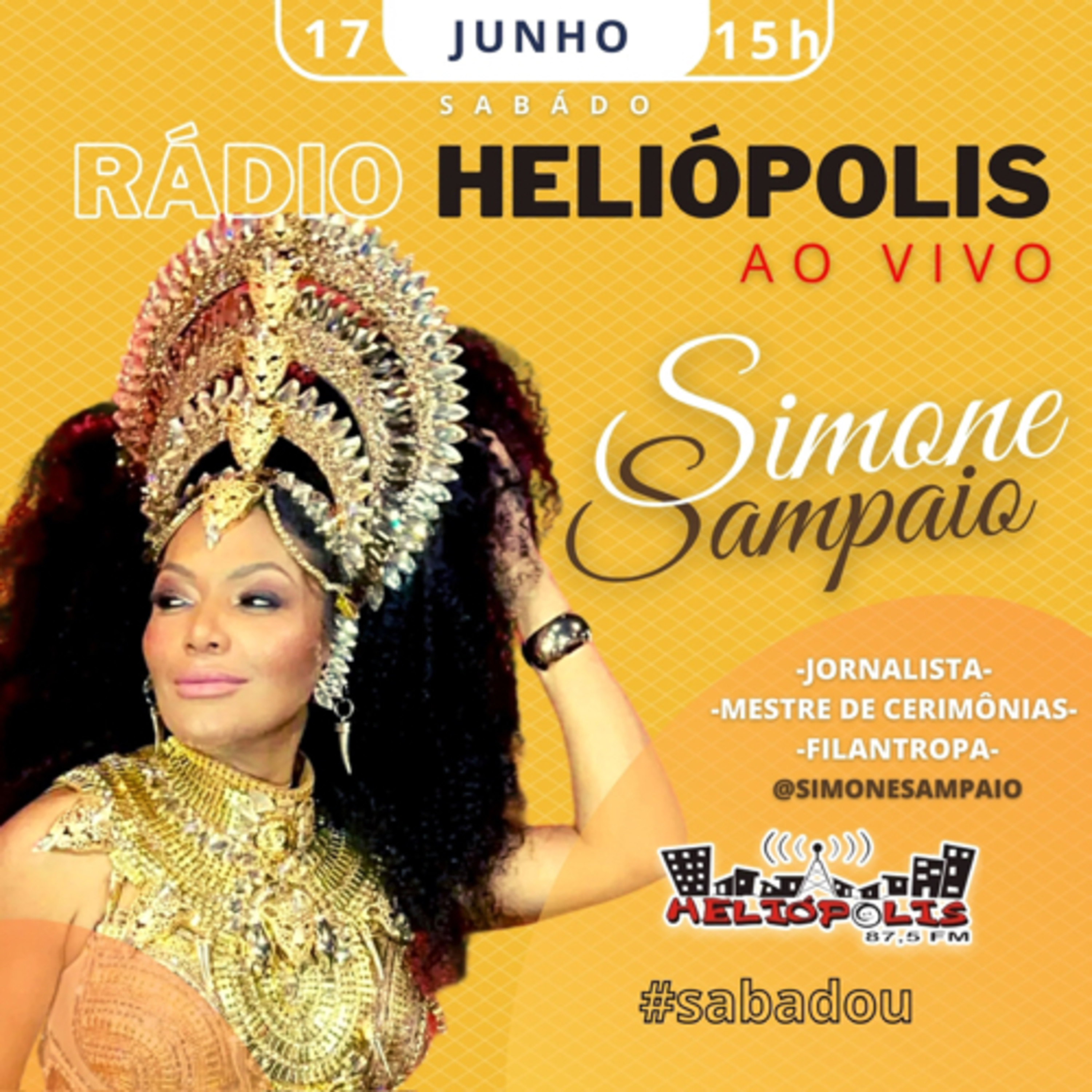 Simone Sampaio no programa Alô, Pessoas! Rádio Heliópolis 87,5 FM 17/06/2023 episode artwork