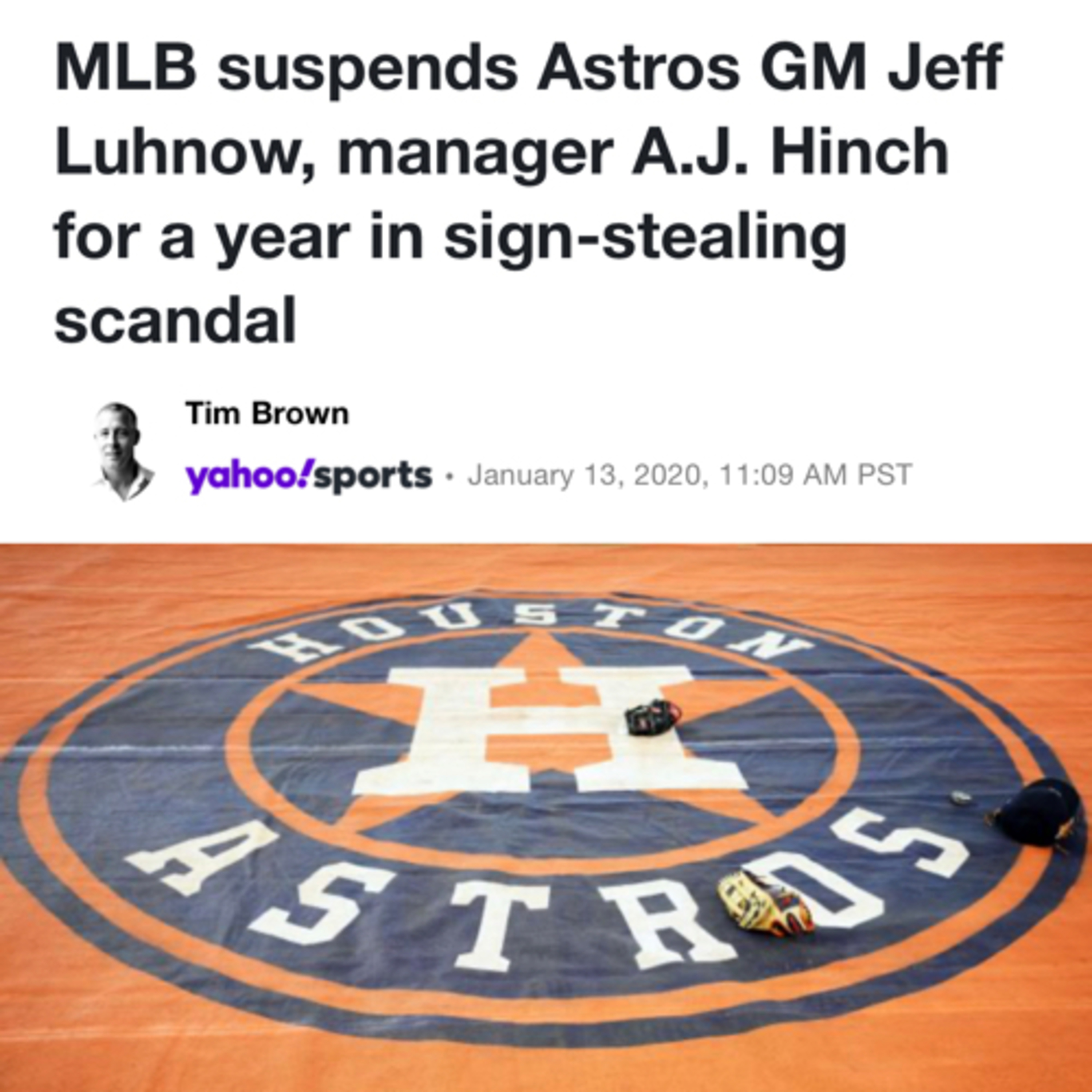 Seek1st&Towles Podcast: MLB suspends Astros GM and Head Coach after using technology to steal signs episode artwork
