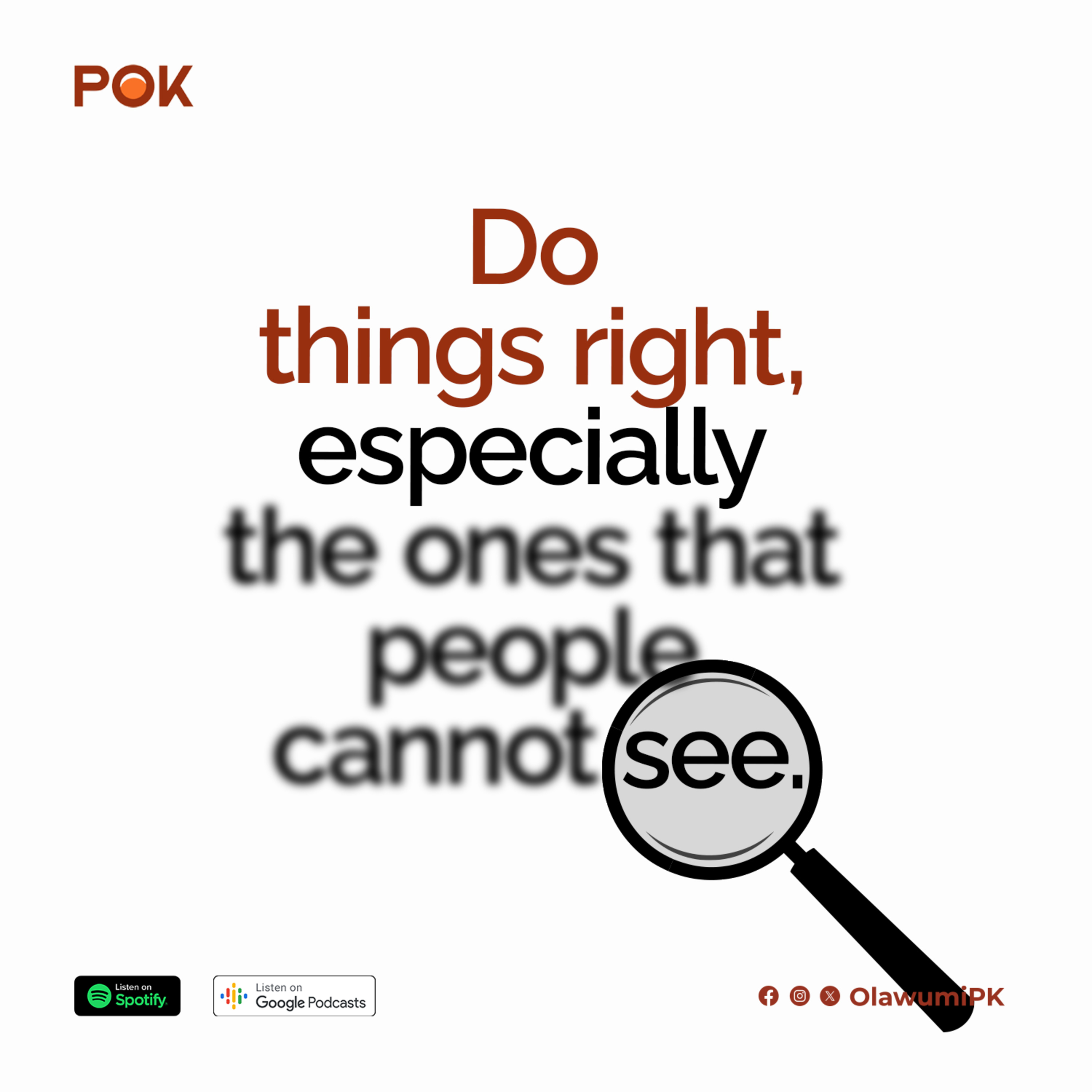 28. Do Things Right, Especially The Ones That People Cannot See. episode artwork