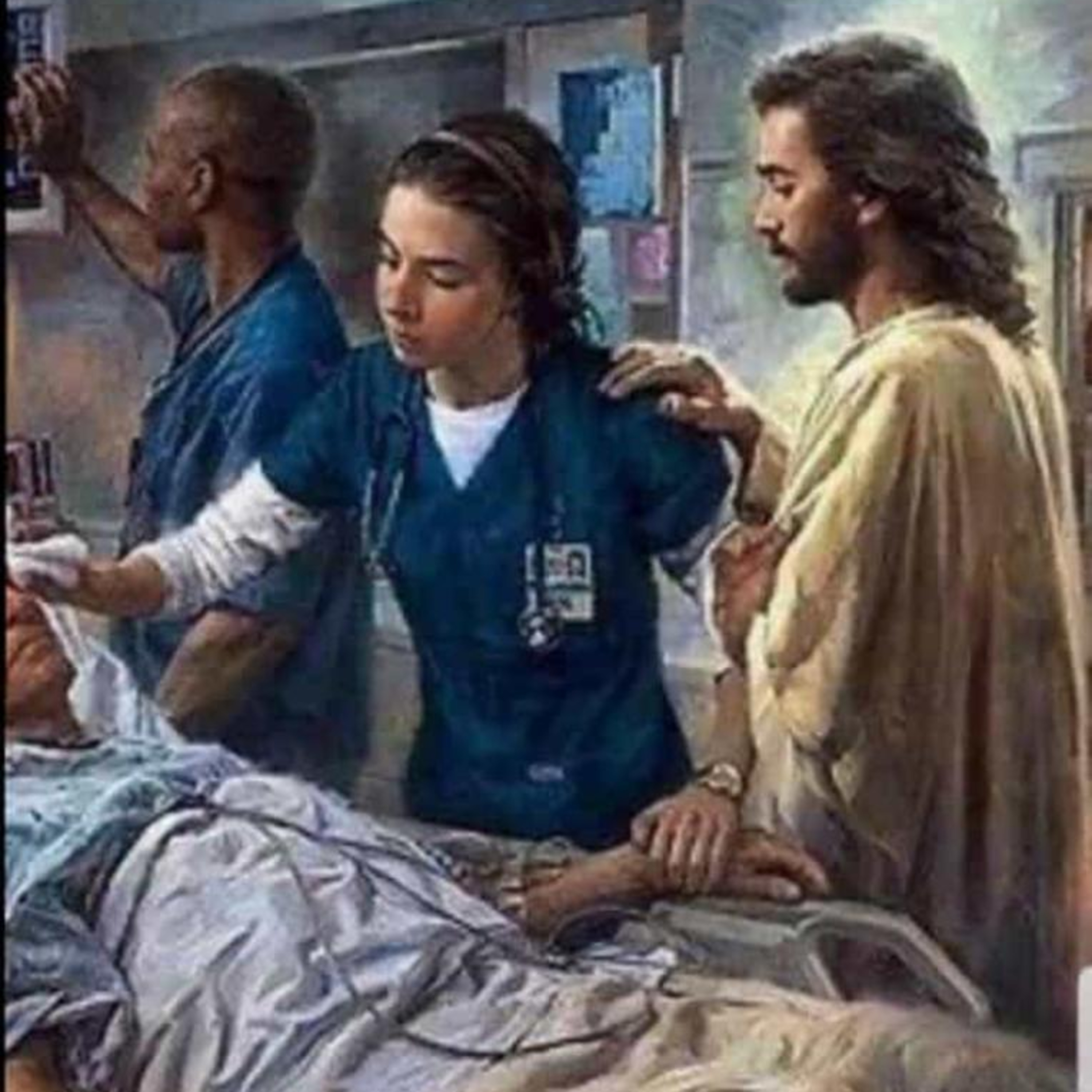 Sanitarios, Dios está junto a vosotros.