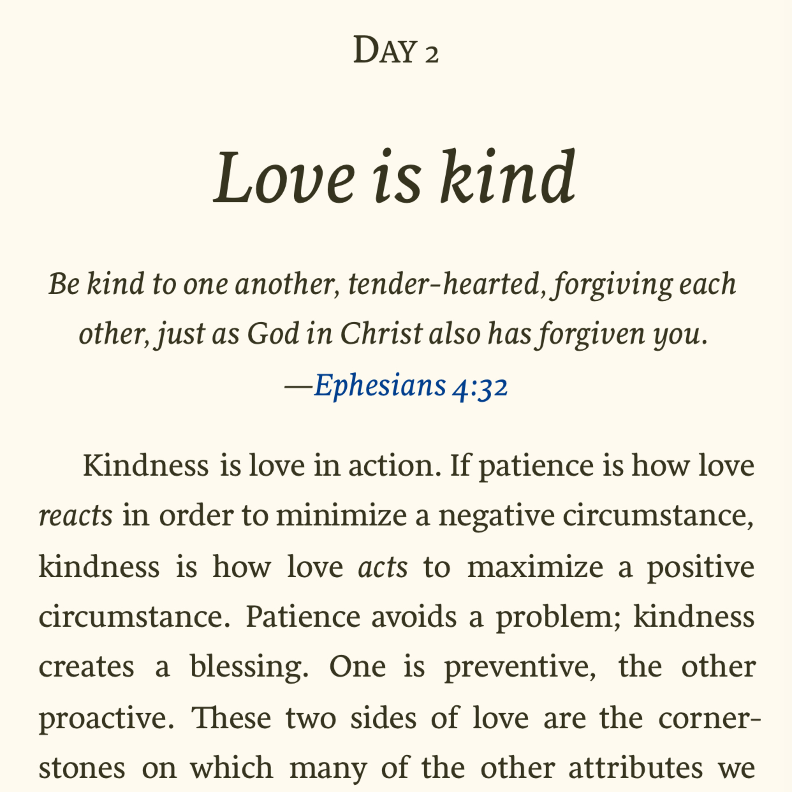 The Love Dare: Episode 2, Day 2; Kindness