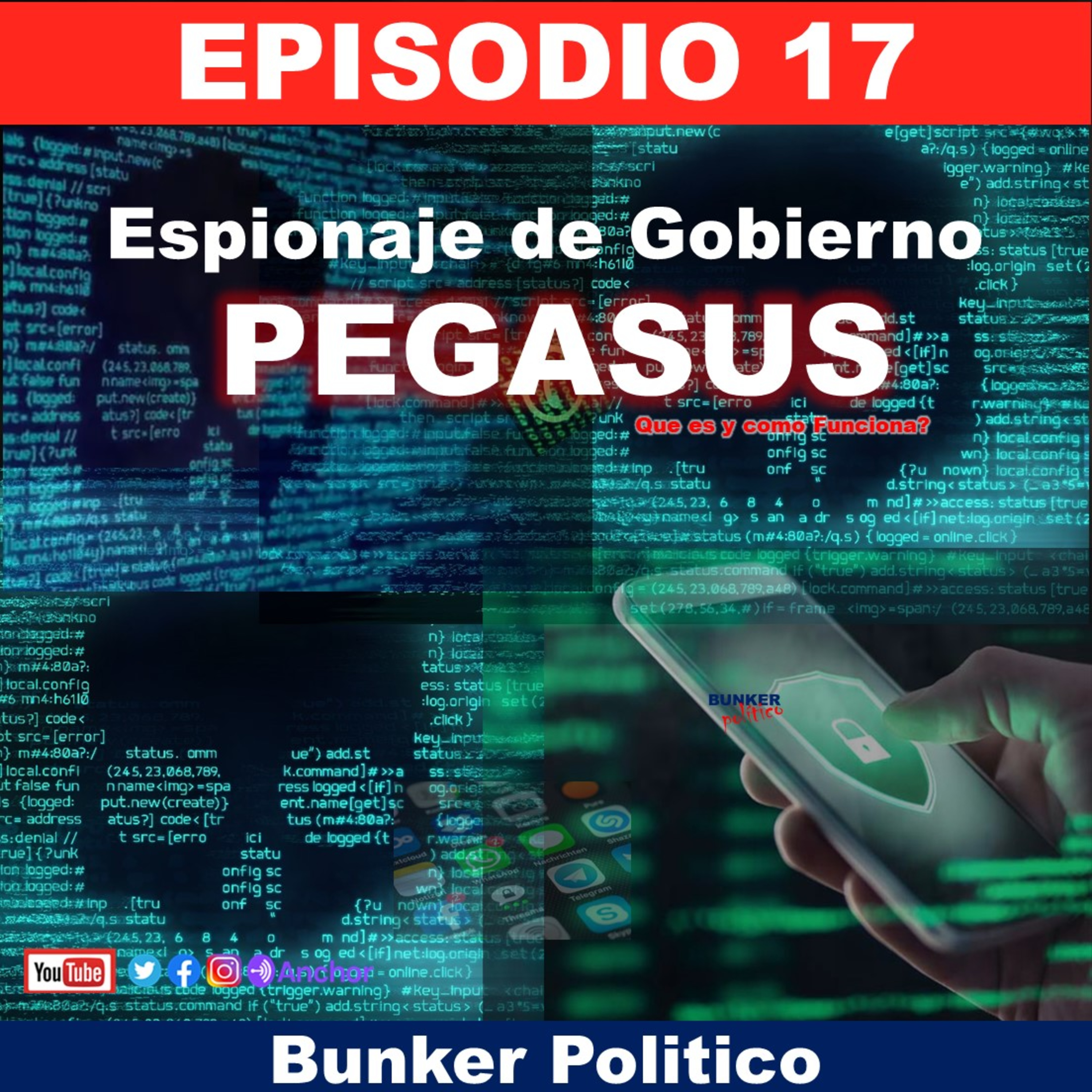 T1E17: Espionaje de Gobierno - Pegasus episode artwork