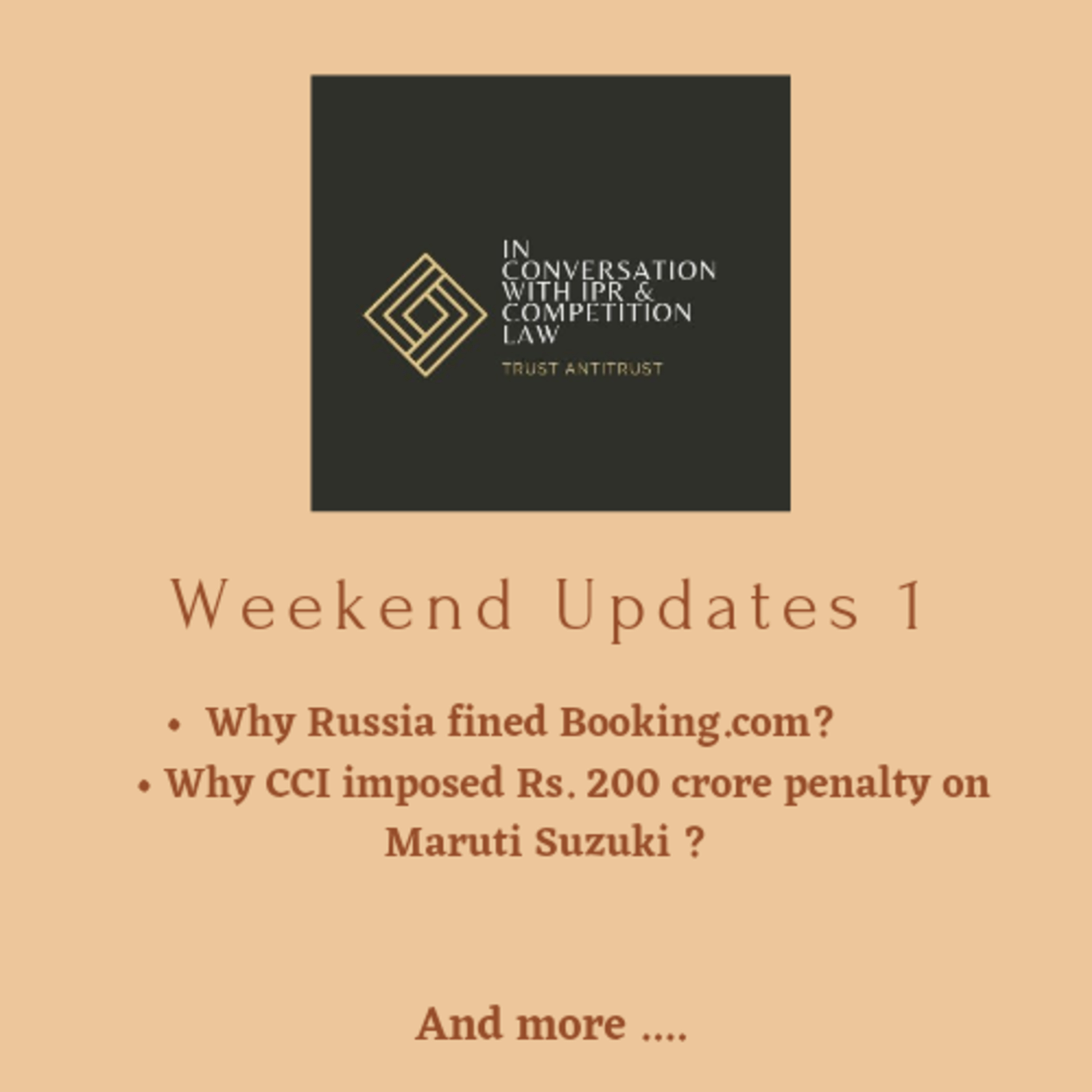CCI Fines Maruti Suzuki, Russia fines Booking.com and more Updates episode artwork