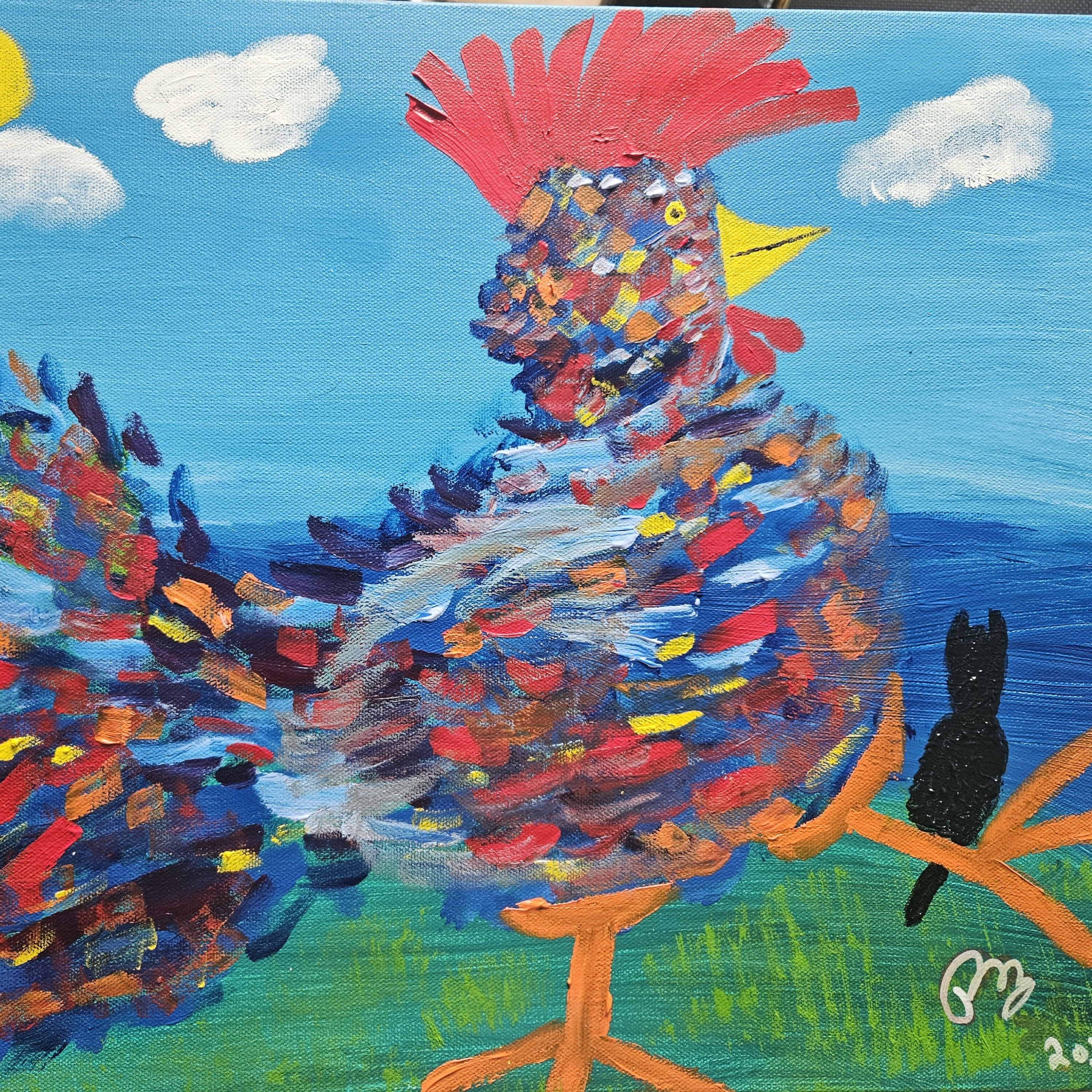 Bob the rooster and Jack the Cat