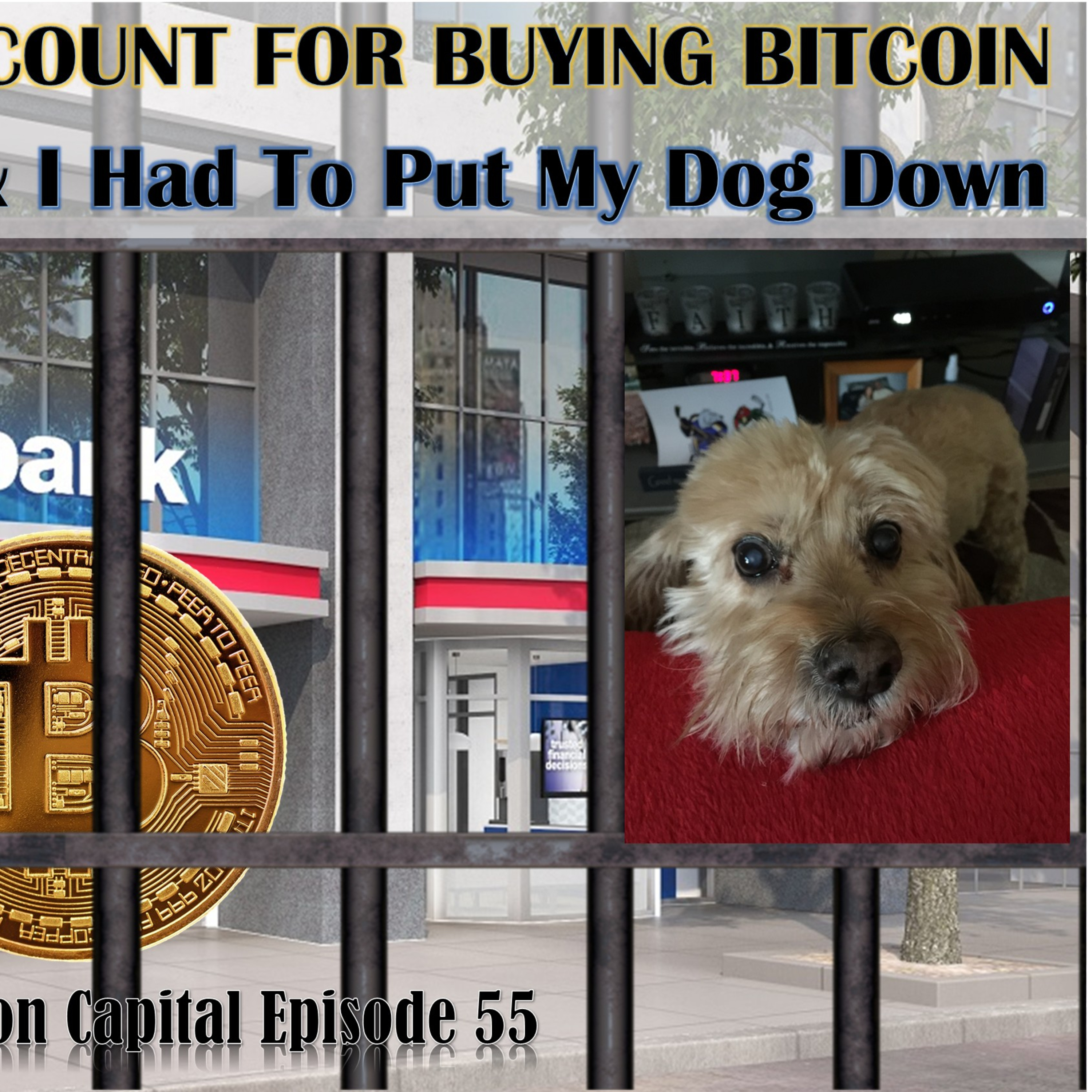 Episode 55: US Bank Closed Account For Buying Bitcoin Which is Down $800 & I Had To Put My Dog Down episode artwork