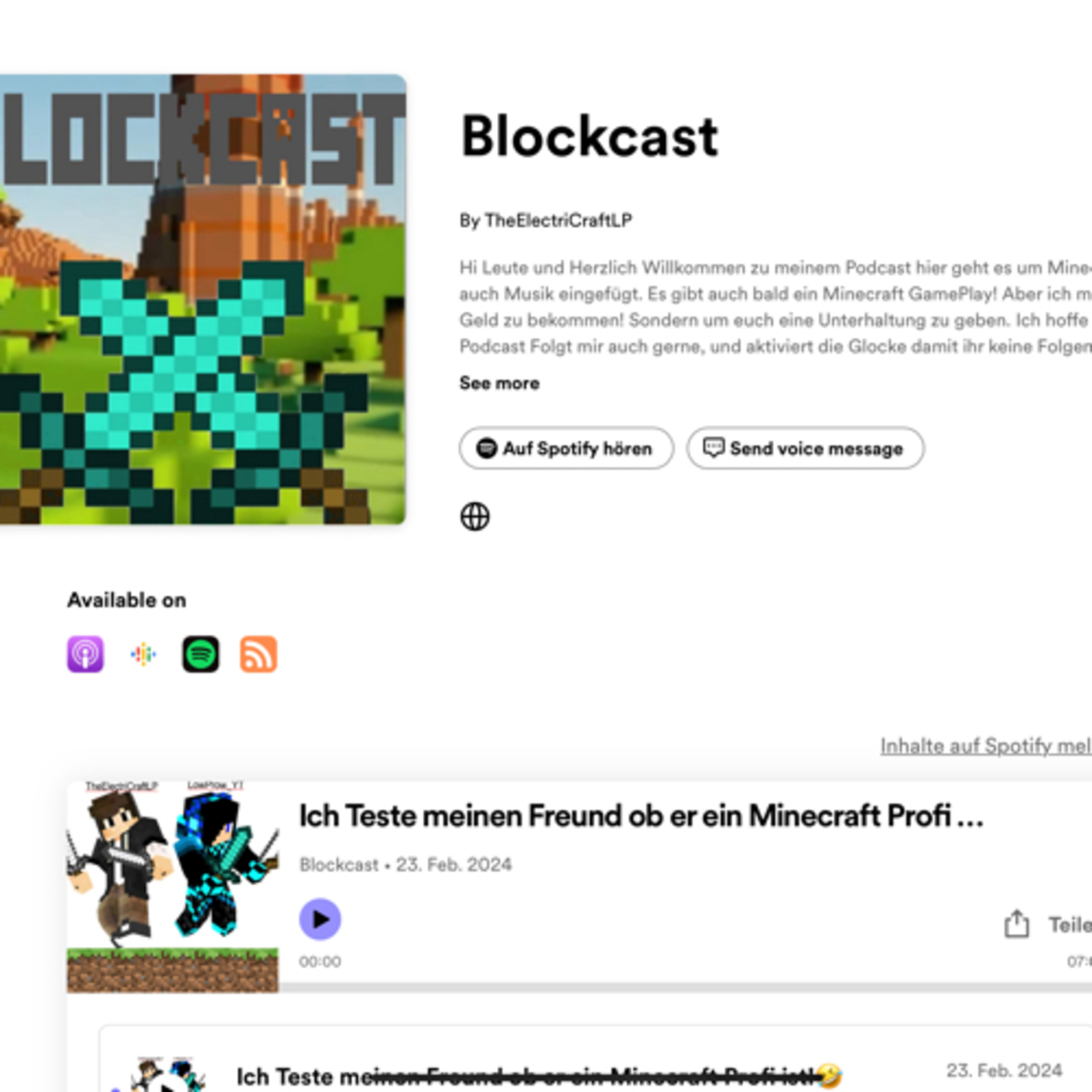 Nur eine kleine Sache leute