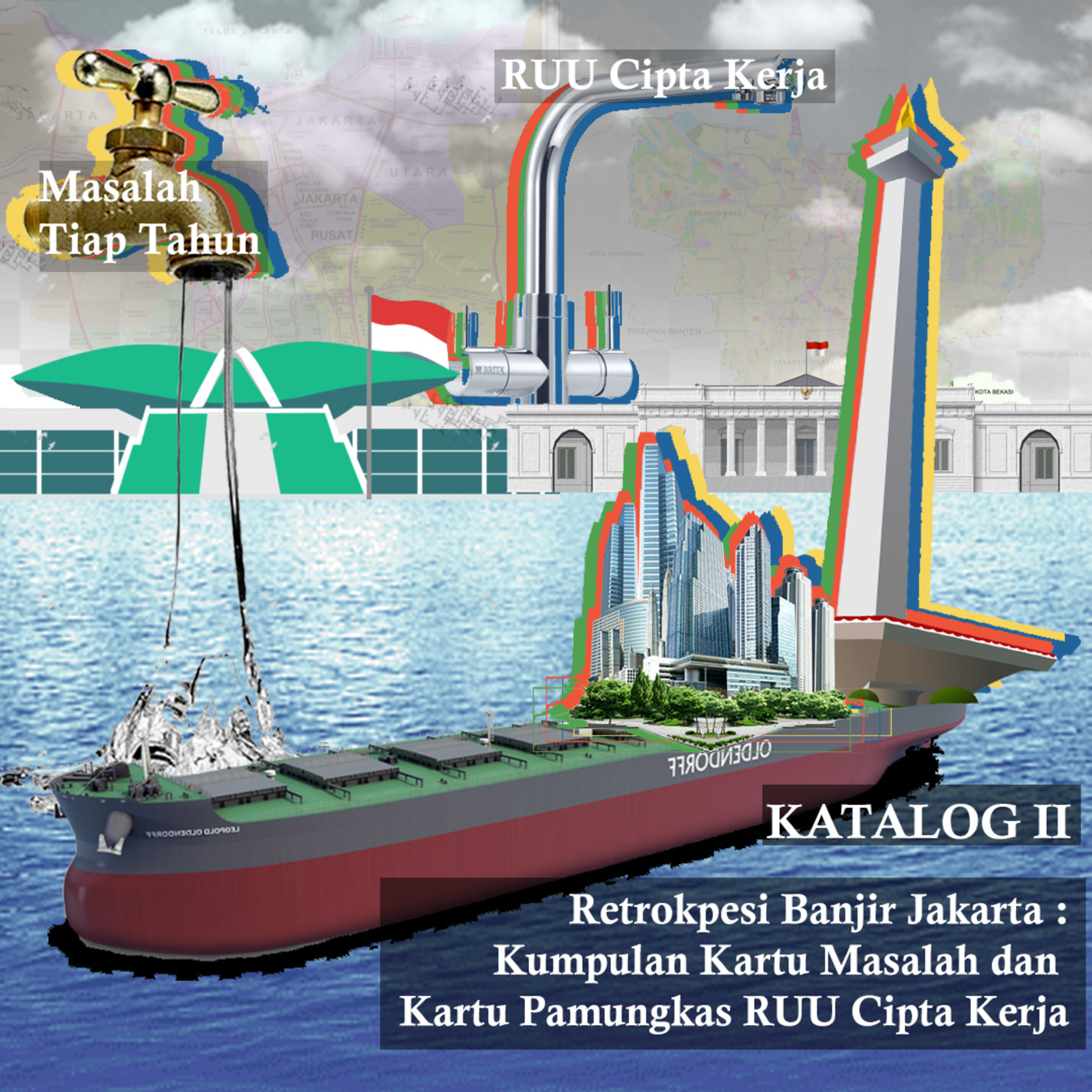 Retrospeksi Banjir Jakarta : Kumpulan Kartu Masalah dan Kartu Pamungkas RUU Cipta Kerja