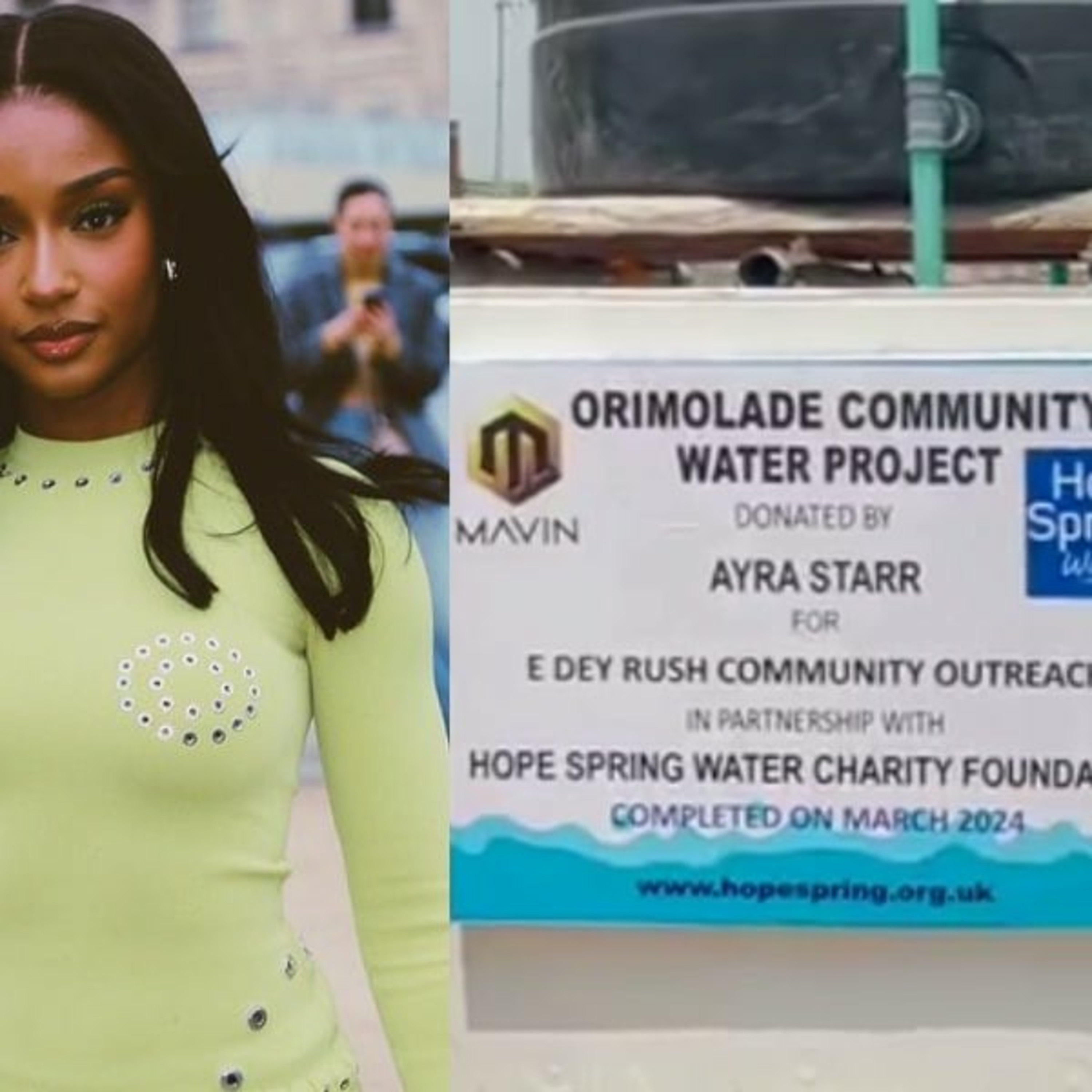 Ayra Star provide borehole for a community as part of her "e dey rush" campaign  episode artwork