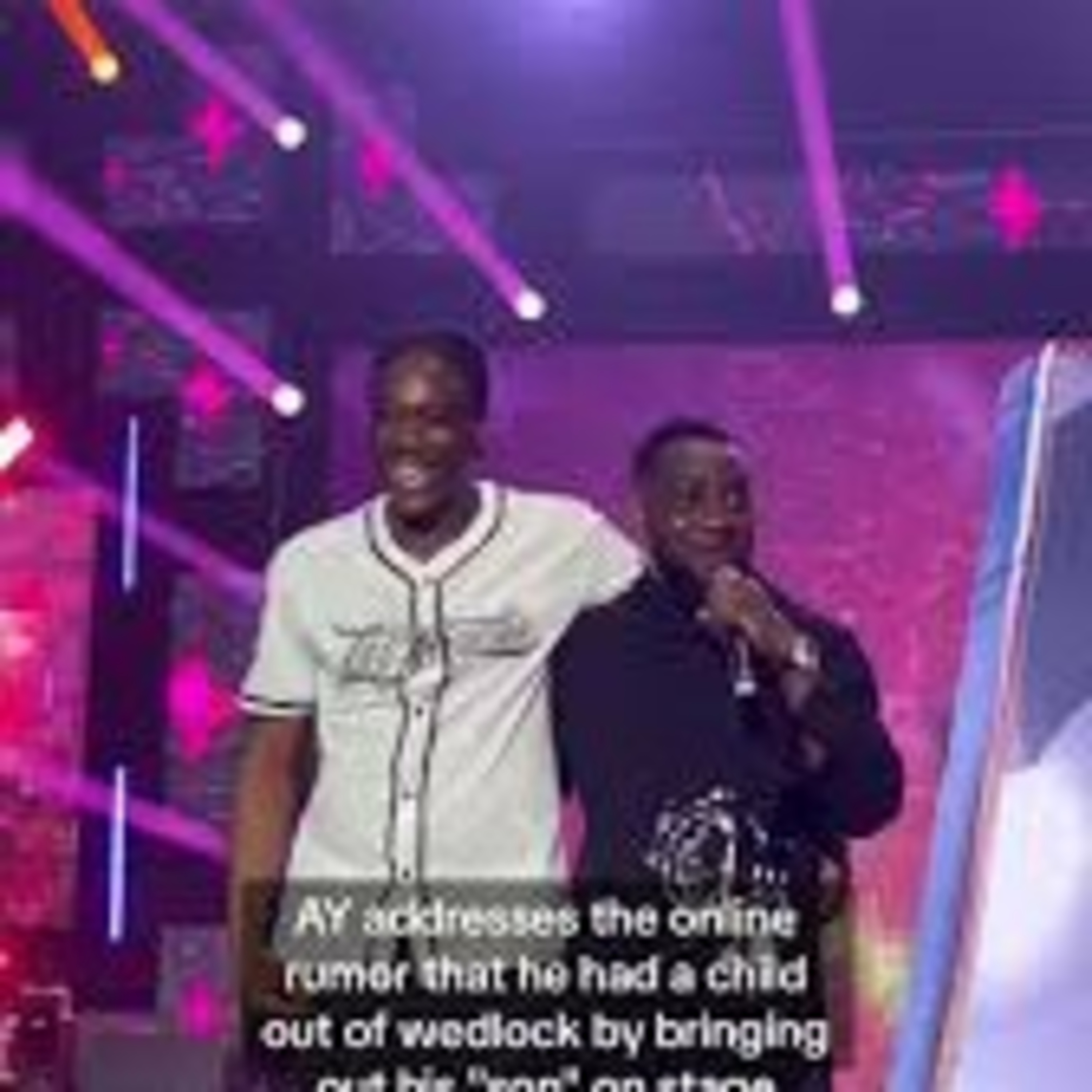 AY Makun brings his son on stage to refute the claims online that he had a child outside wedlock  episode artwork