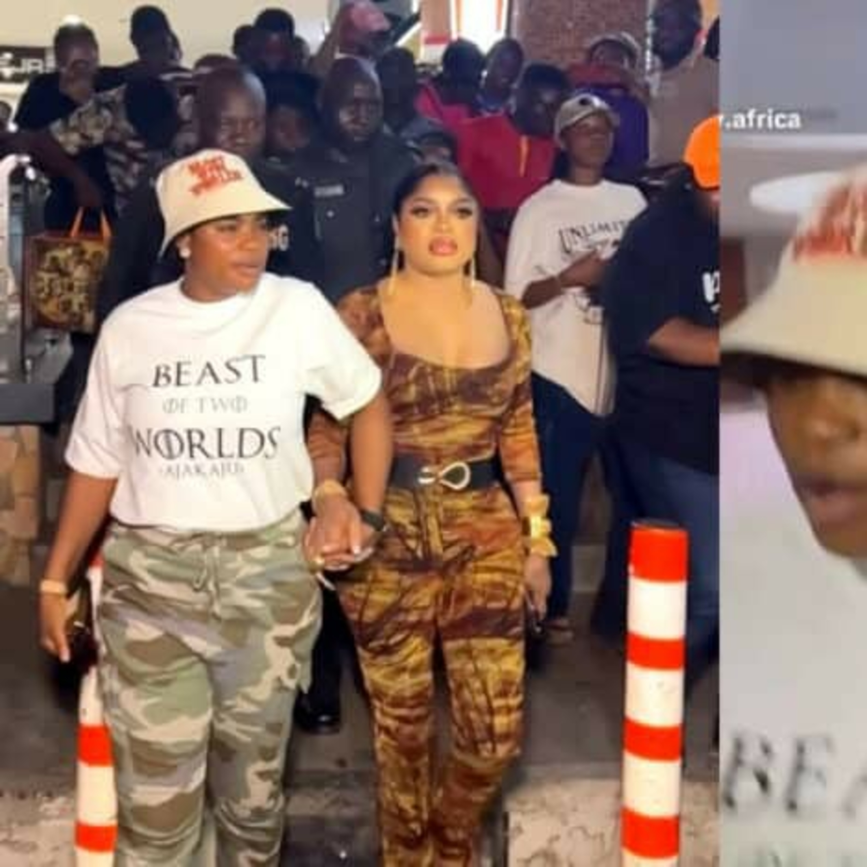  Bobrisky gathers crowd at Ikeja Mall cinema for Ajakaju movie's meet and greet episode artwork