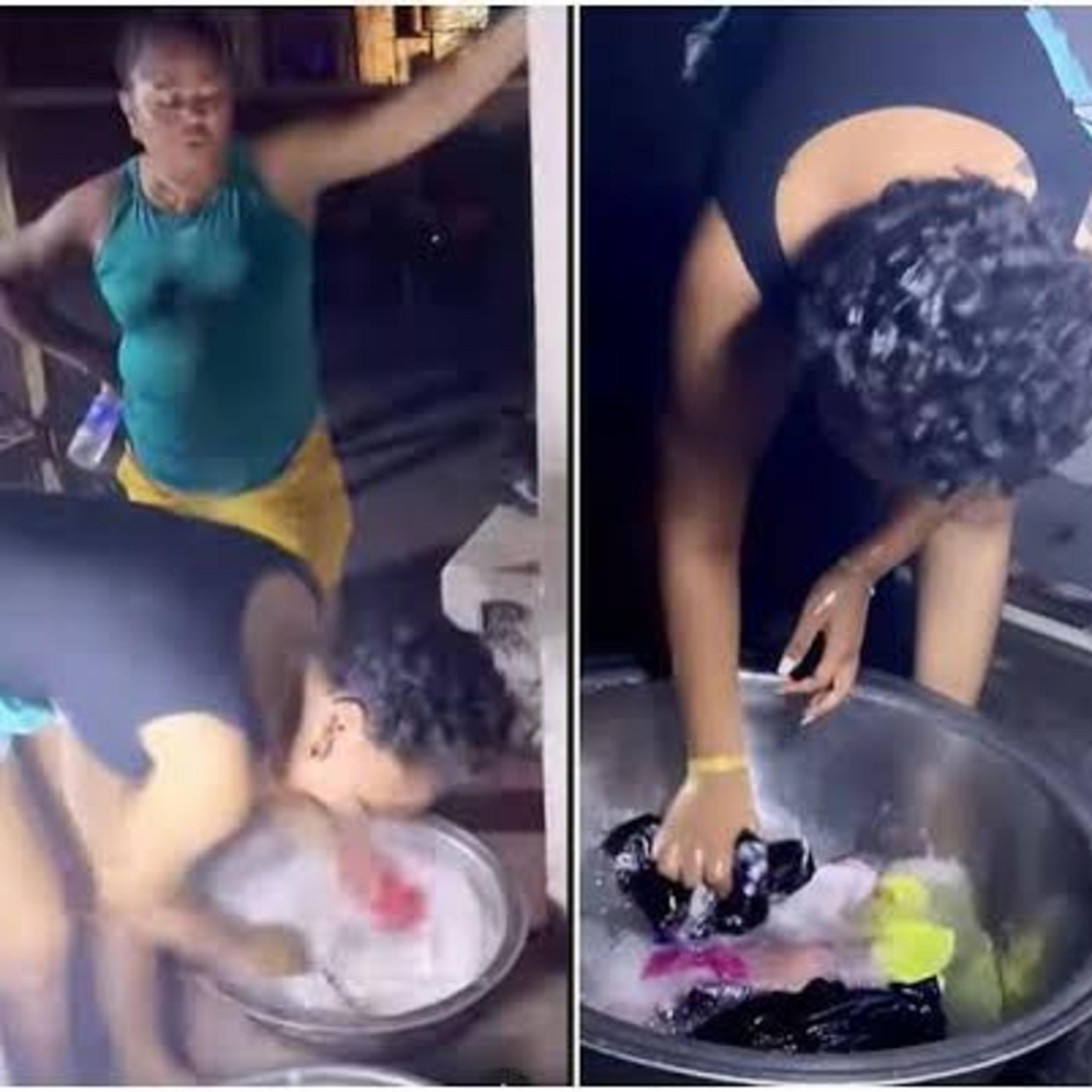  Regina Daniels captured washing piles of plates and clothes for her Mom  episode artwork