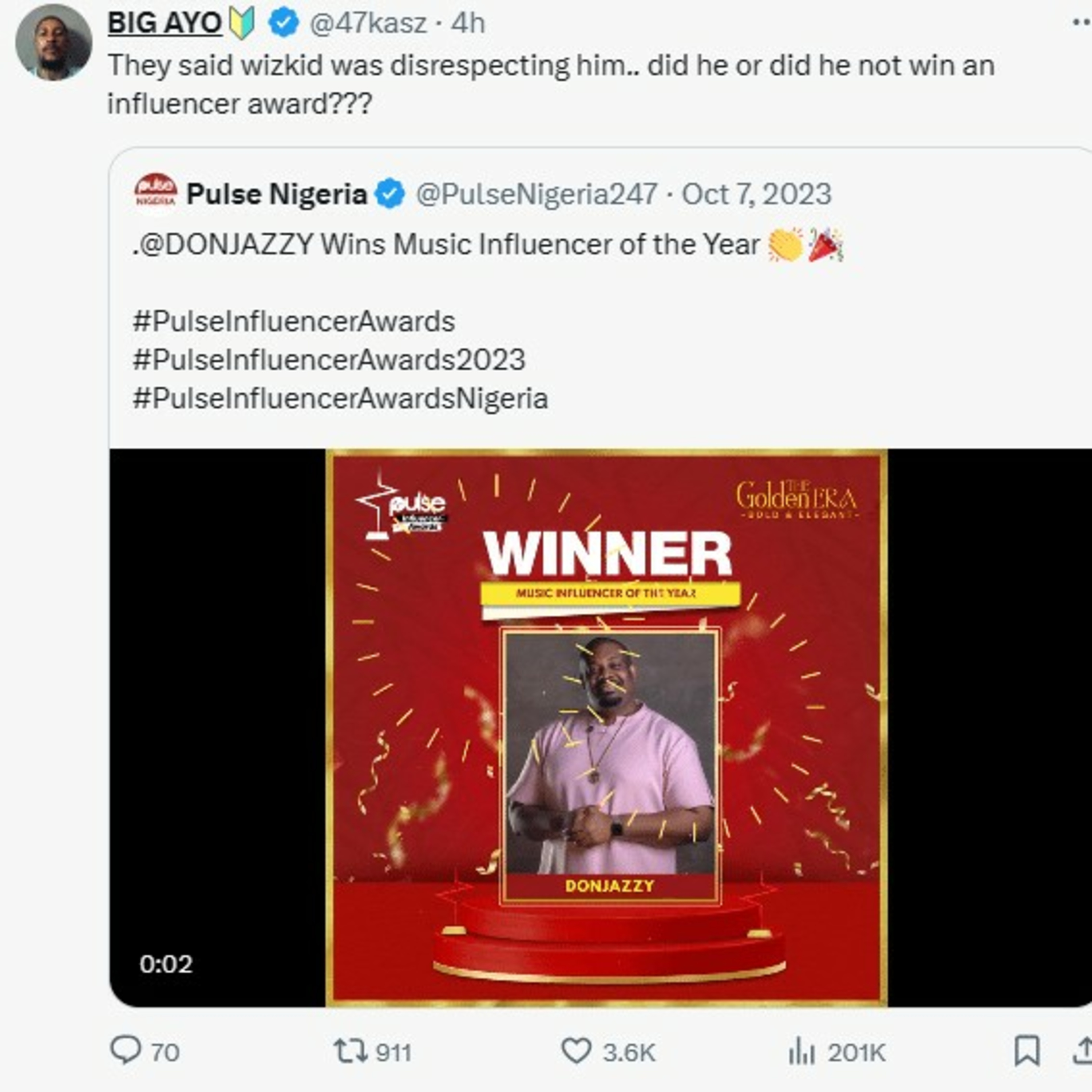 Fans dig out an evidence to show that Don Jazzy is an influencer. episode artwork