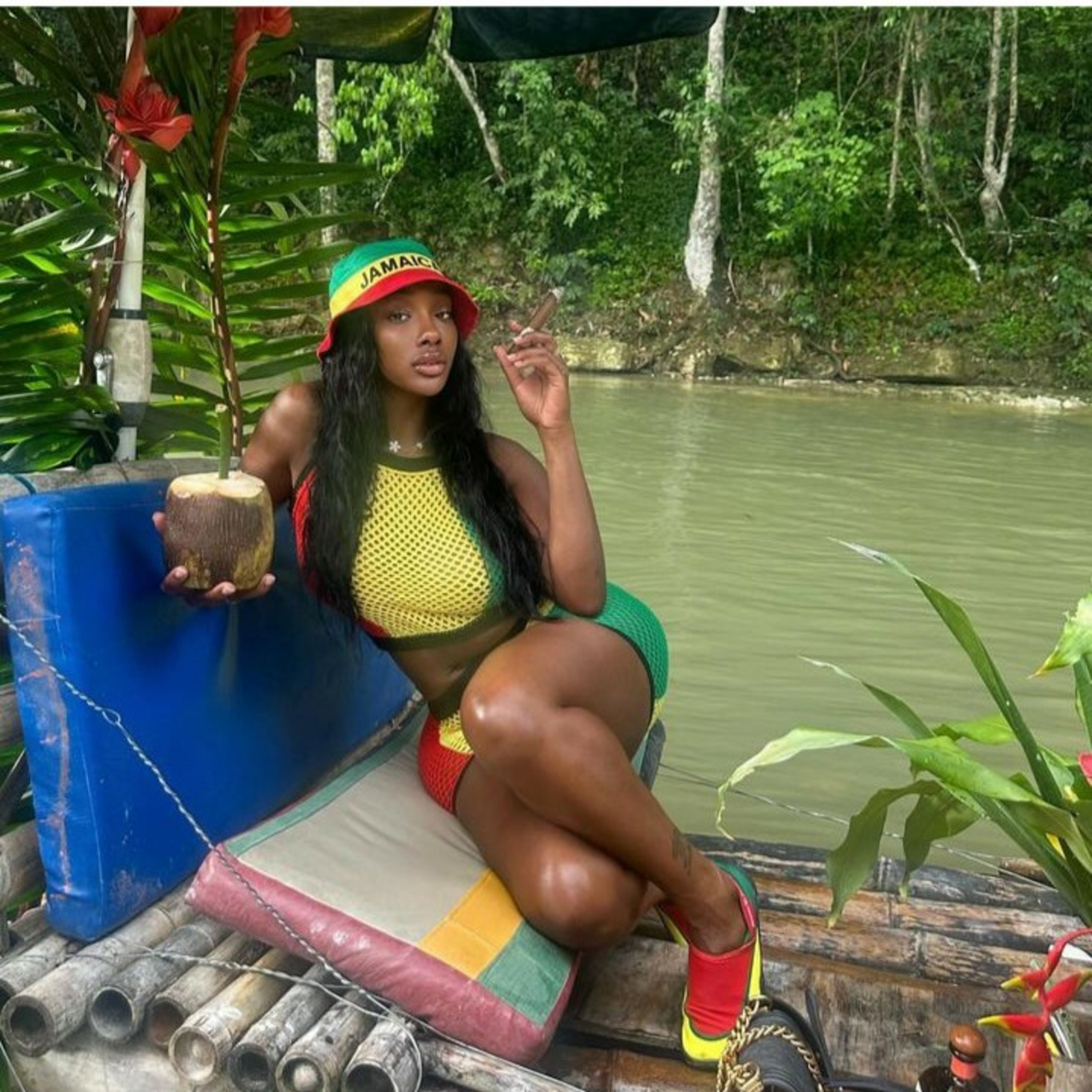 Fans drop questions as Davido's alleged side chick Anita drops some Jamaica pictures  episode artwork
