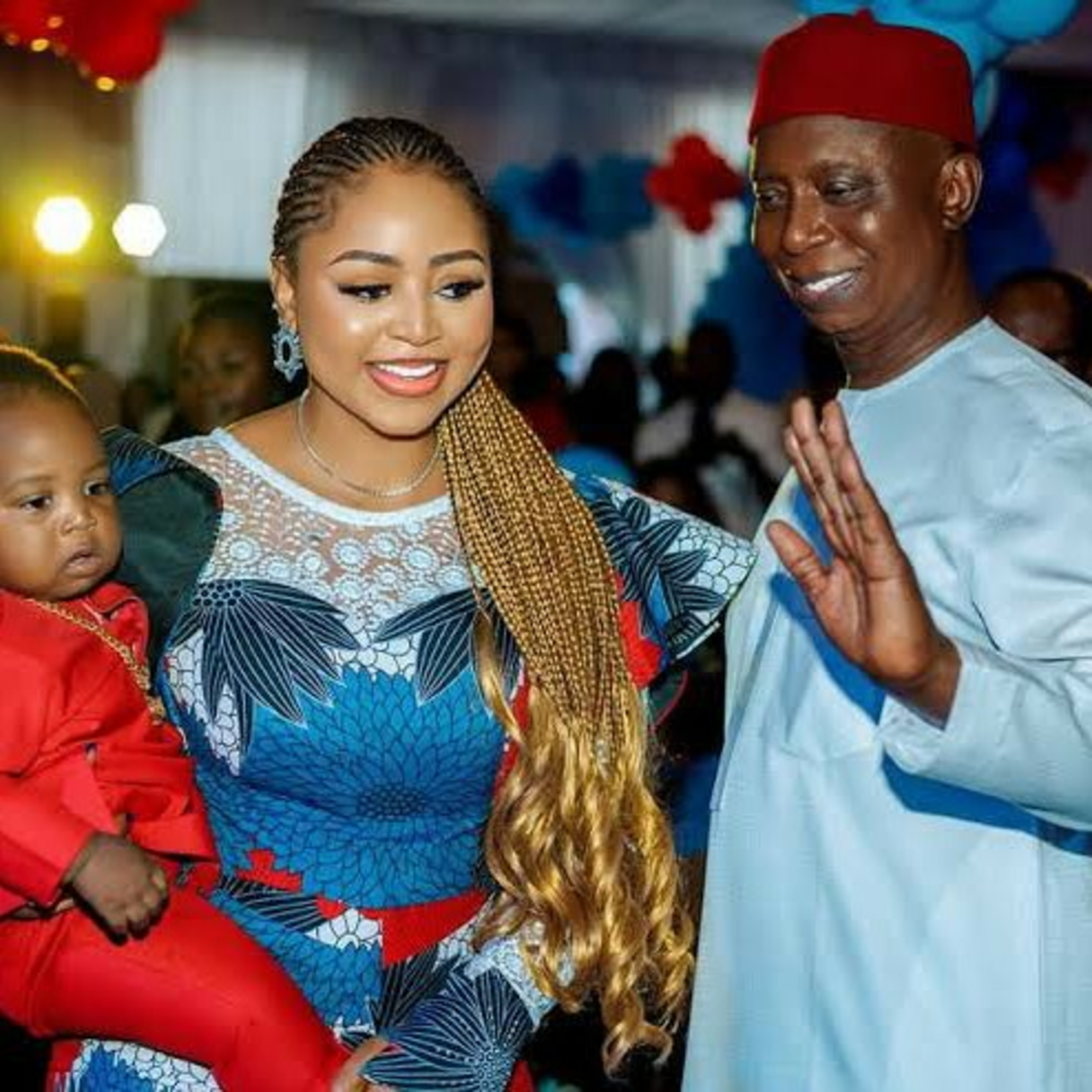 Actress Regina Daniels' son receives a ram as Eid El-Kabir gift