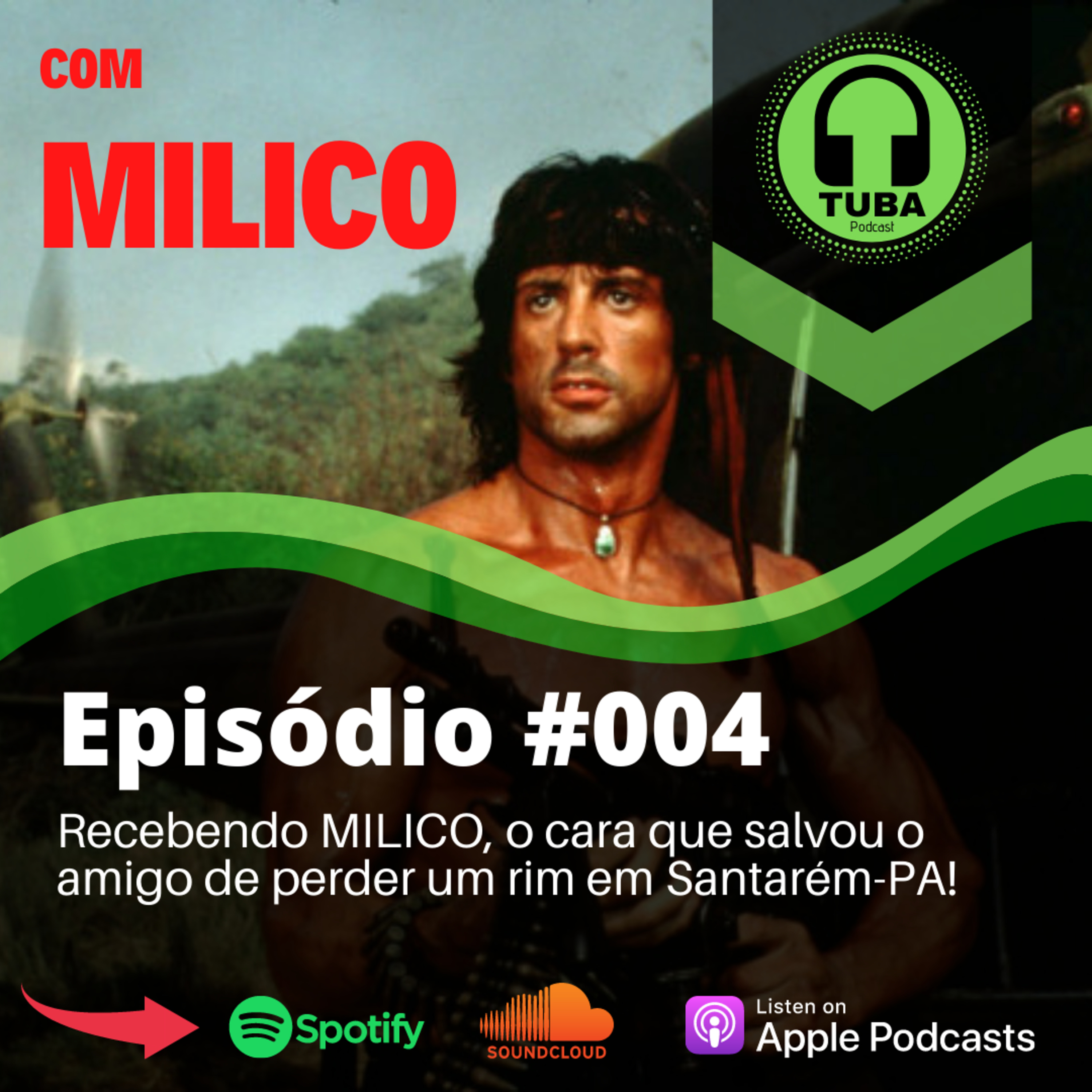 #004 - Recebendo o MILICO, o cara que salvou o amigo de perder um rim em Santarém-PA, Malária da Pitanga, Dória com corona, Marília Mendonça Cancelada, etc. episode artwork