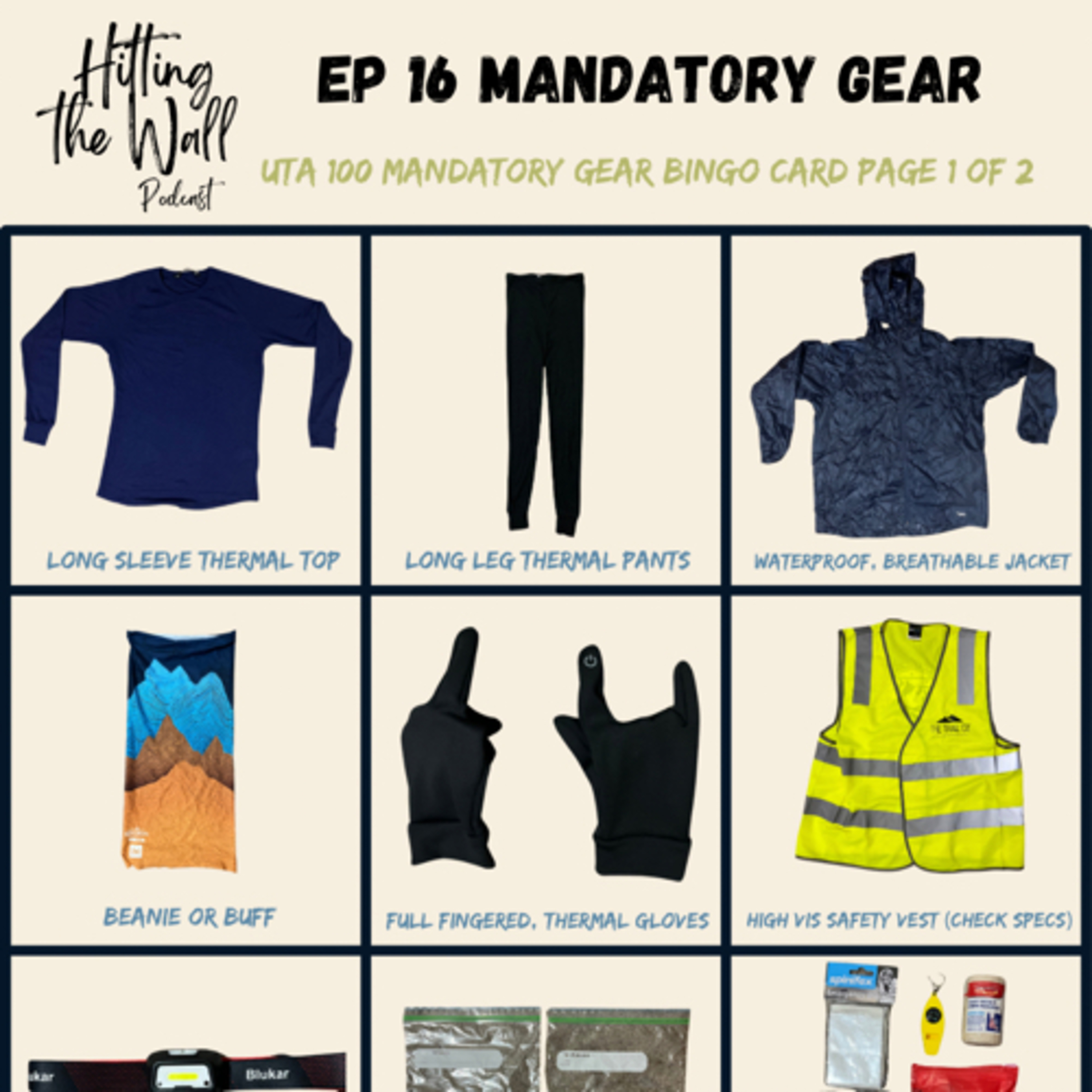 HTW 16 - Mandatory Gear - UTA 2024 prep