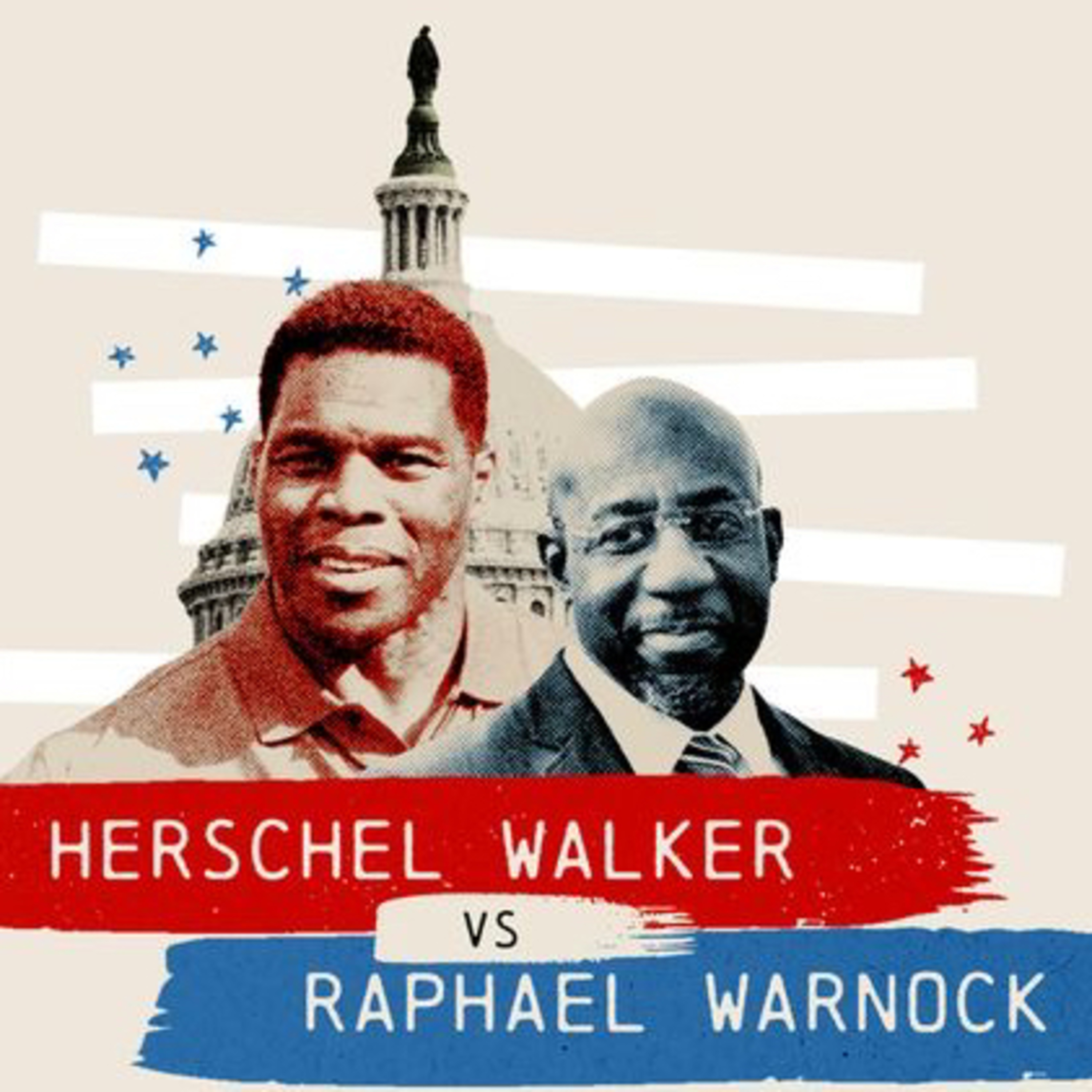 Herschel Walker v’s Raphael Warnock  episode artwork