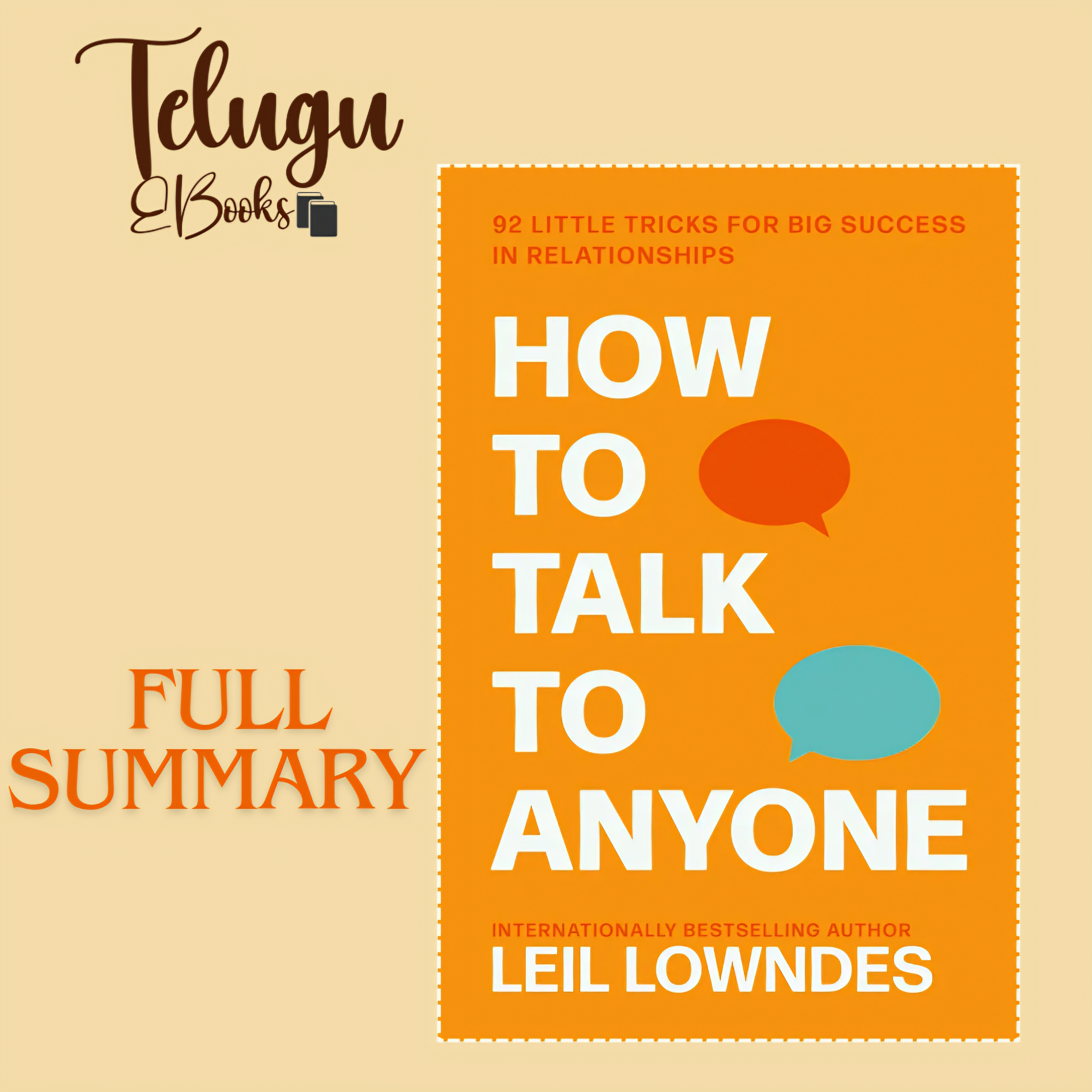 Telugu EBooks- How To Talk To Anyone Complete Book Summary Analysis In Telugu  episode artwork