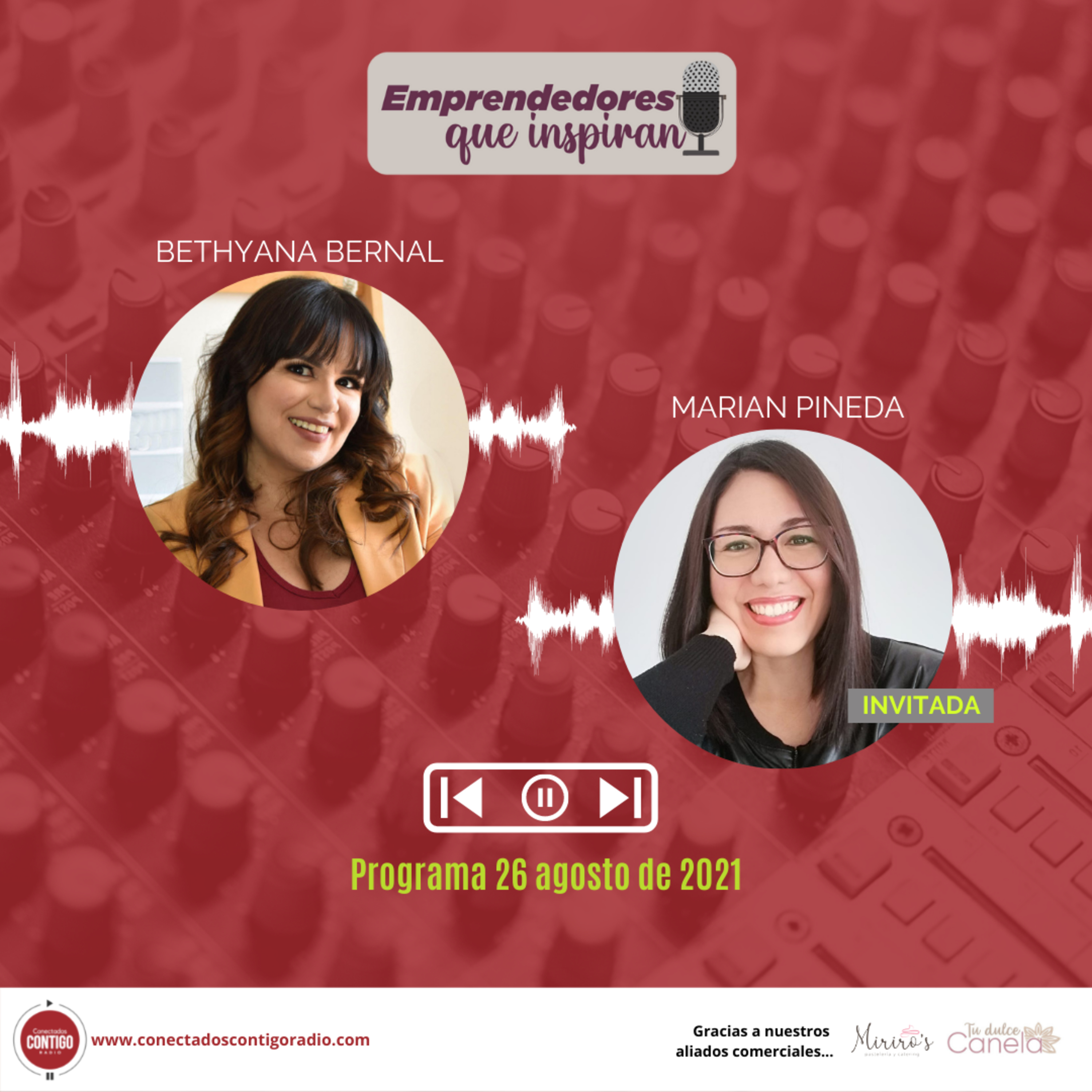 Emprendedores que Inspiran 26/08 - Estrés del emprender: radiografía emocional, con Marian Pineda episode artwork