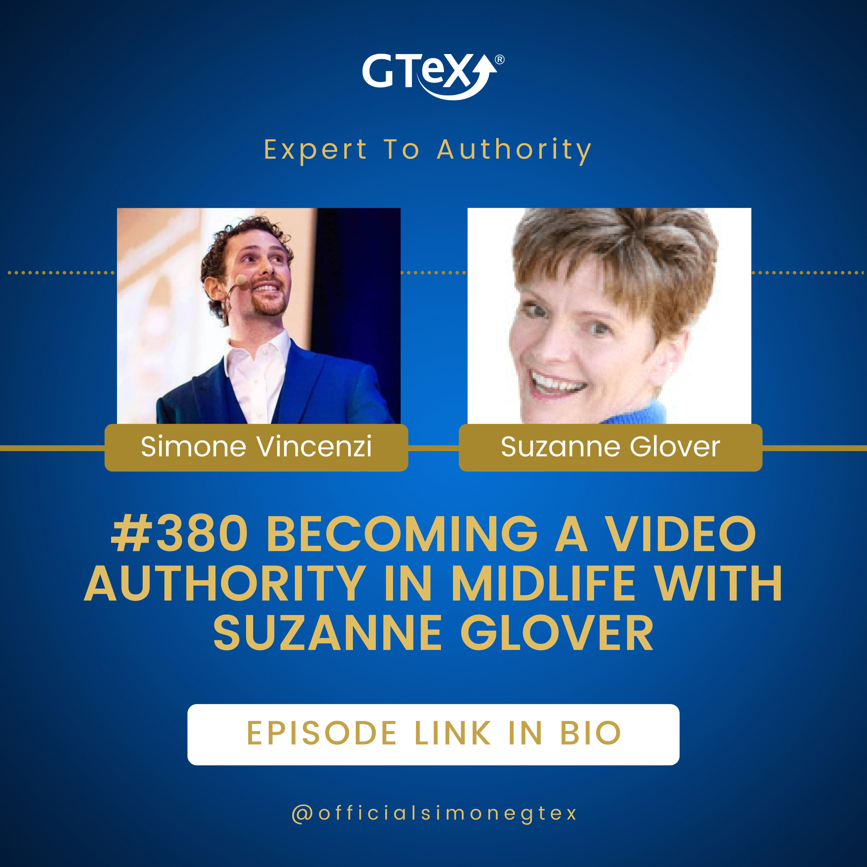 Episode #380 Becoming a Video Authority In Midlife with Suzanne Glover episode artwork