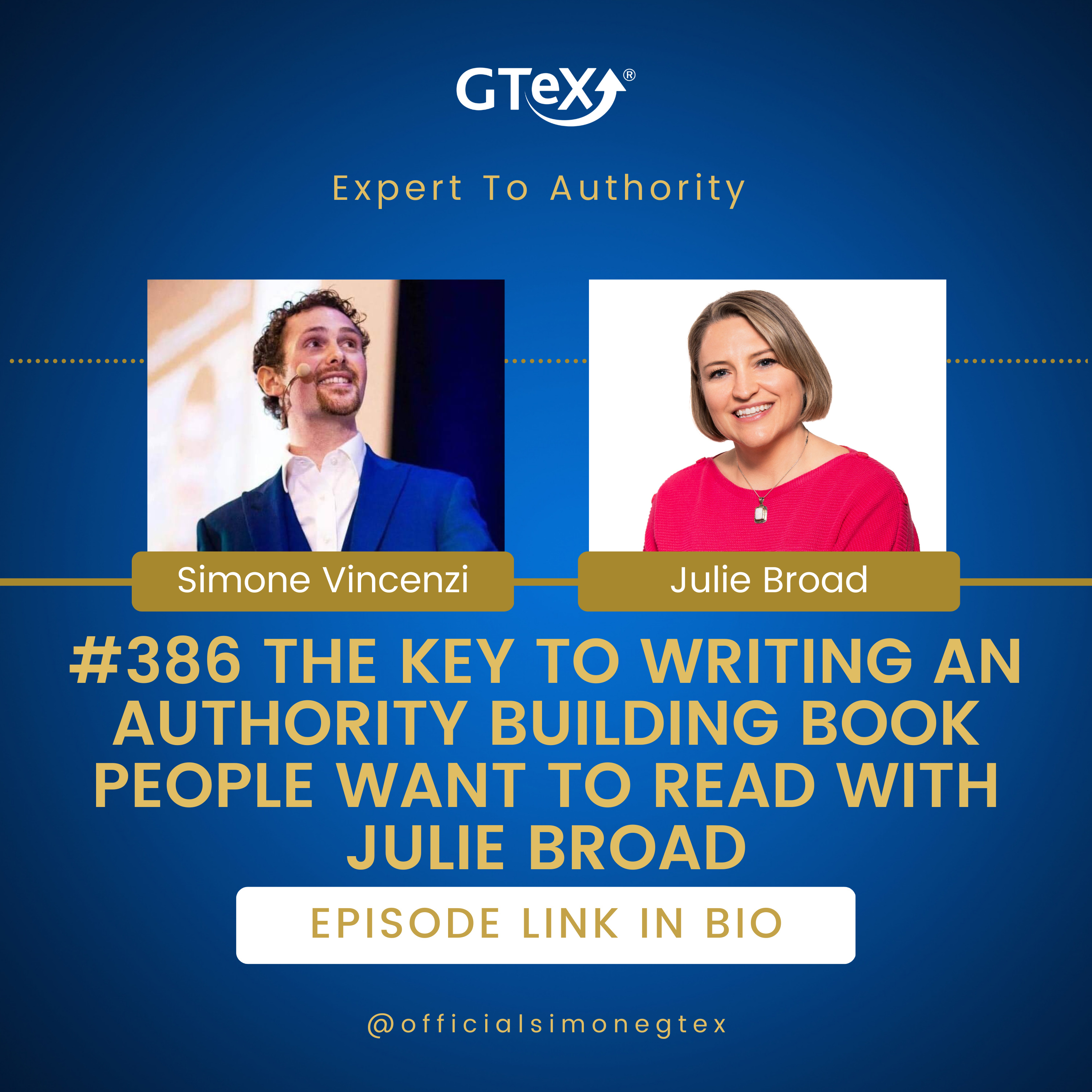 Episode #386 The Key to Writing an Authority Building Book People Want to Read with Julie Broad episode artwork
