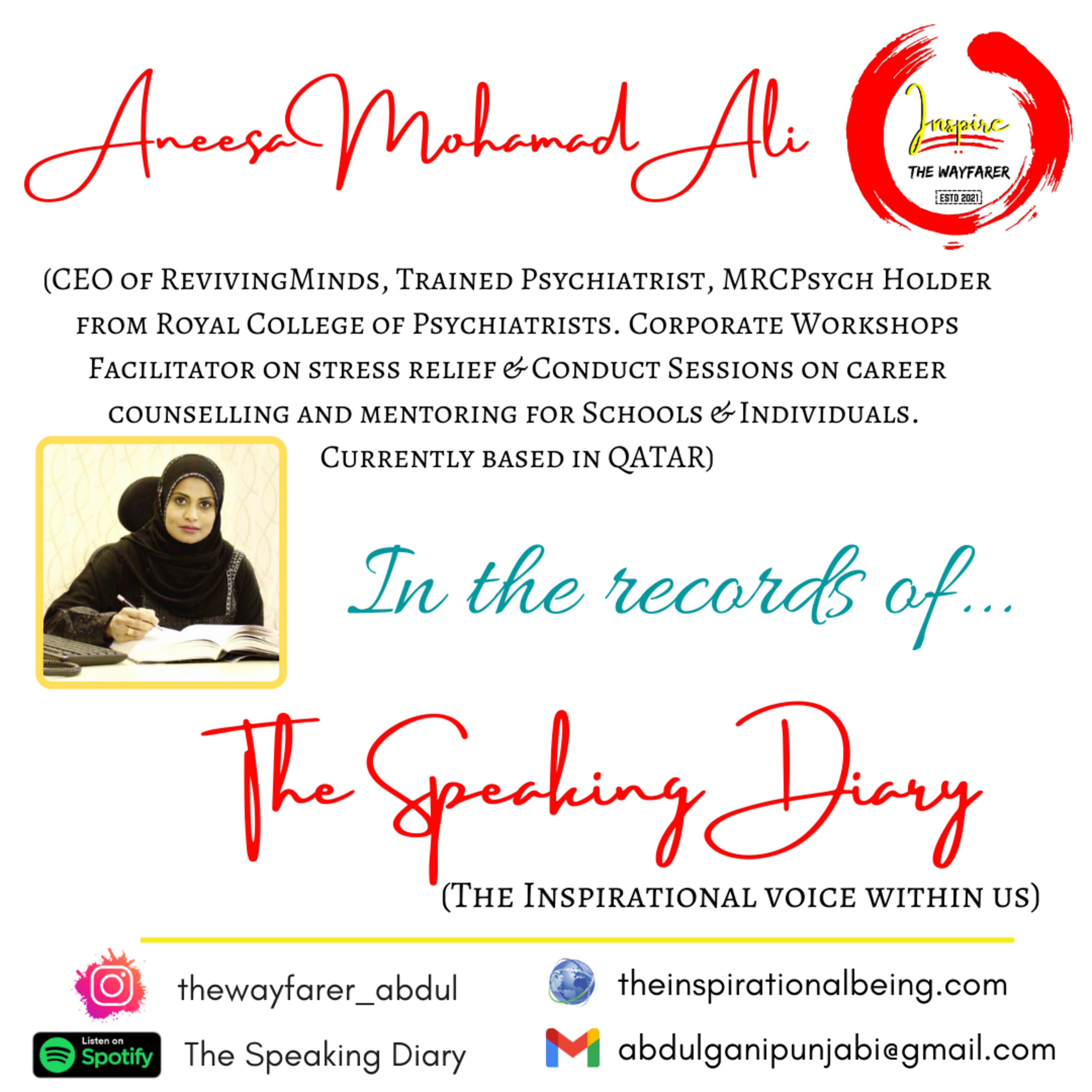 Need of the Hour: Aneesa Mohamad Ali @The Speaking Diary