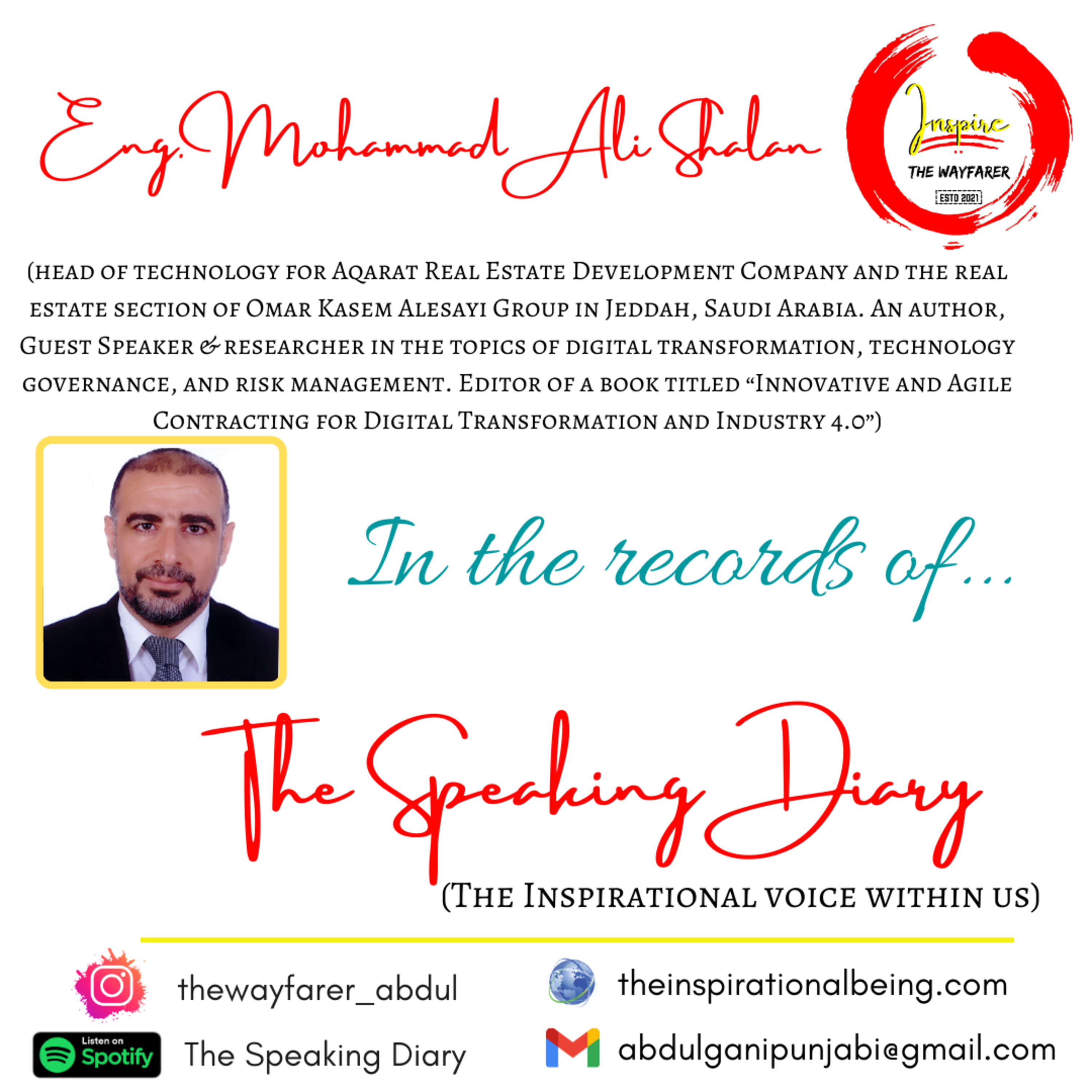 Time to get Digital: Mohammad Shalan @The Speaking Diary