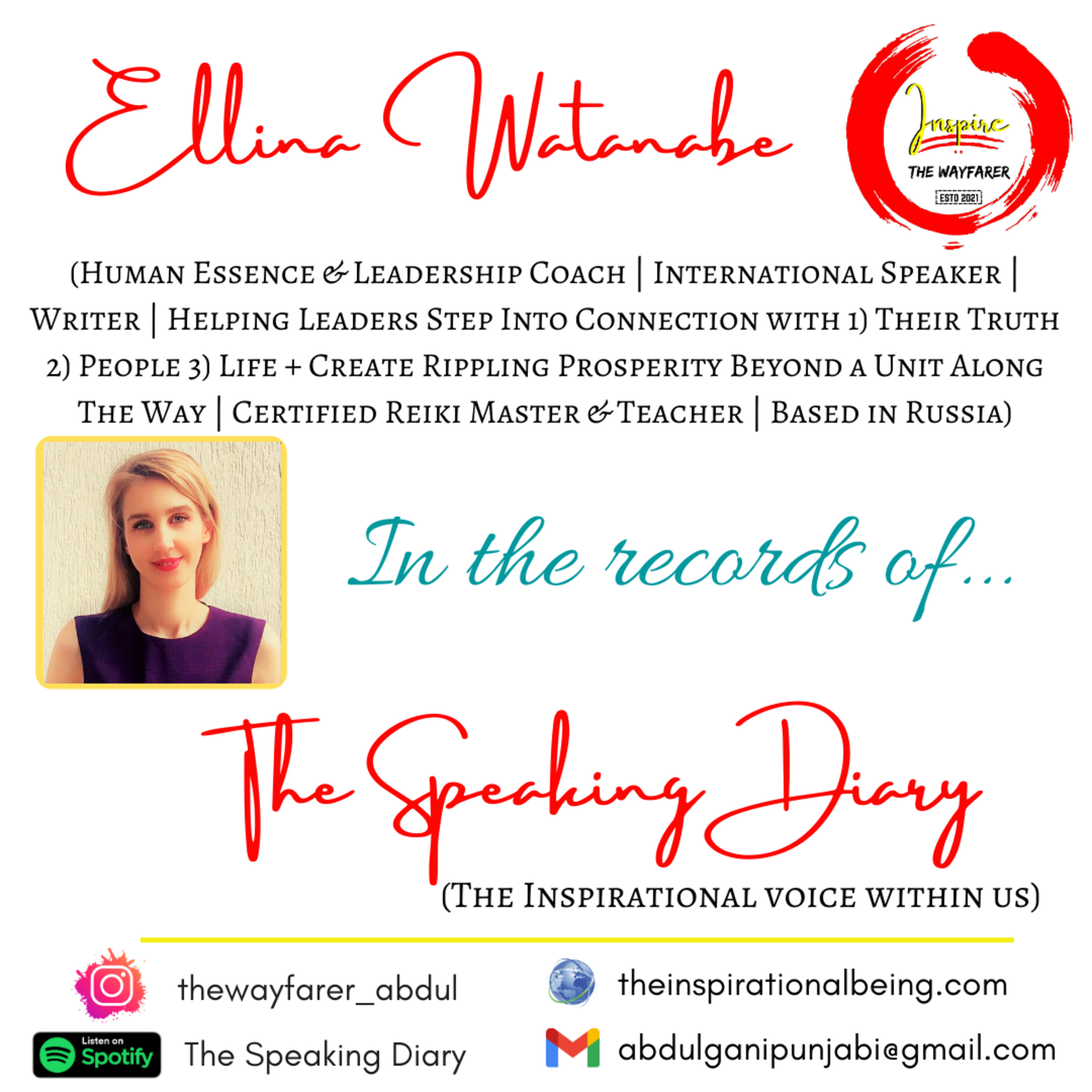 Is it hard to be ourselves?: Ellina Watanabe @The Speaking Diary