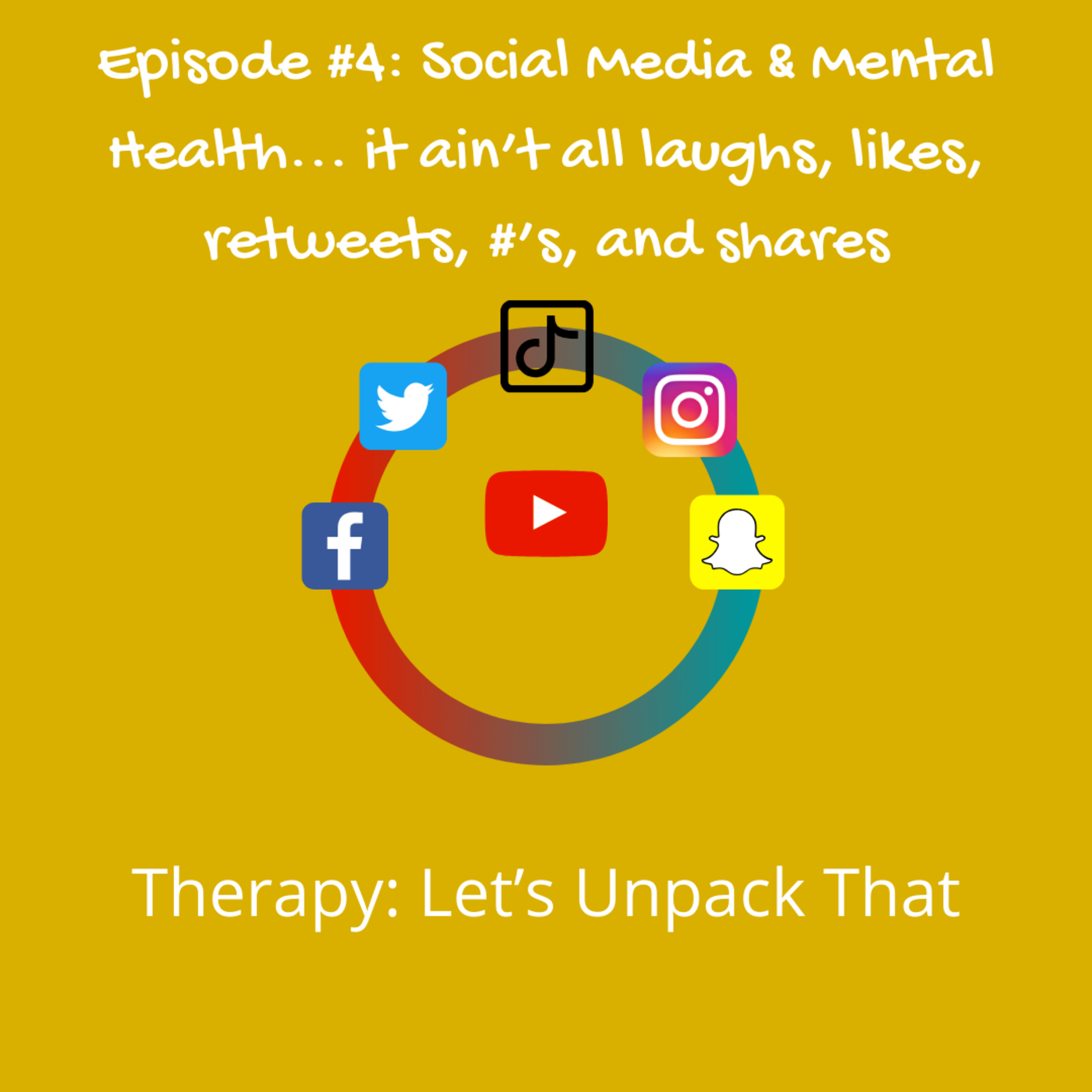 Social Media & Mental Health... it ain't all laughs, likes, retweets, #'s and shares episode artwork