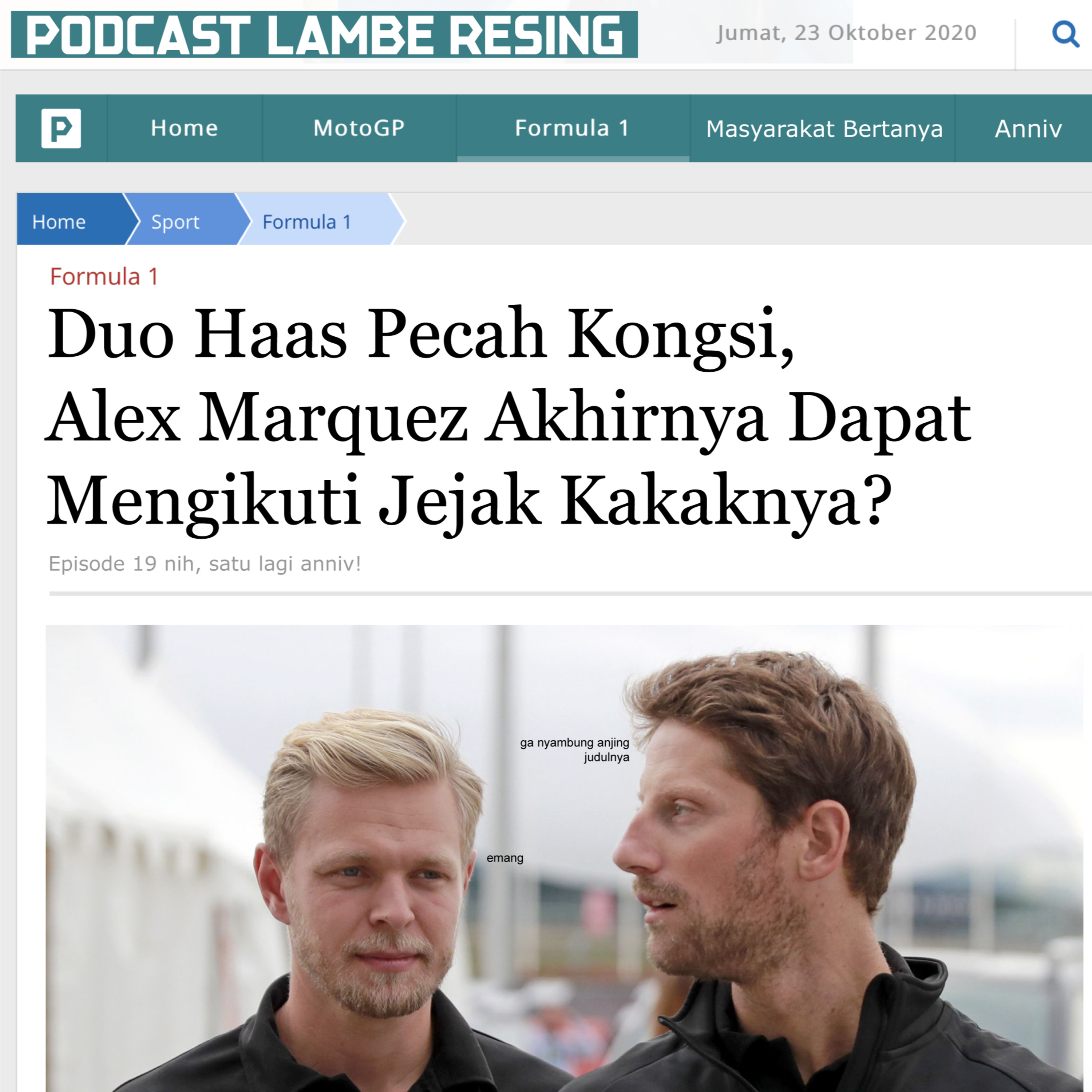 EP. 19: Duo Haas Pecah Kongsi, Alex Marquez Akhirnya Dapat Mengikuti Jejak Kakaknya? episode artwork