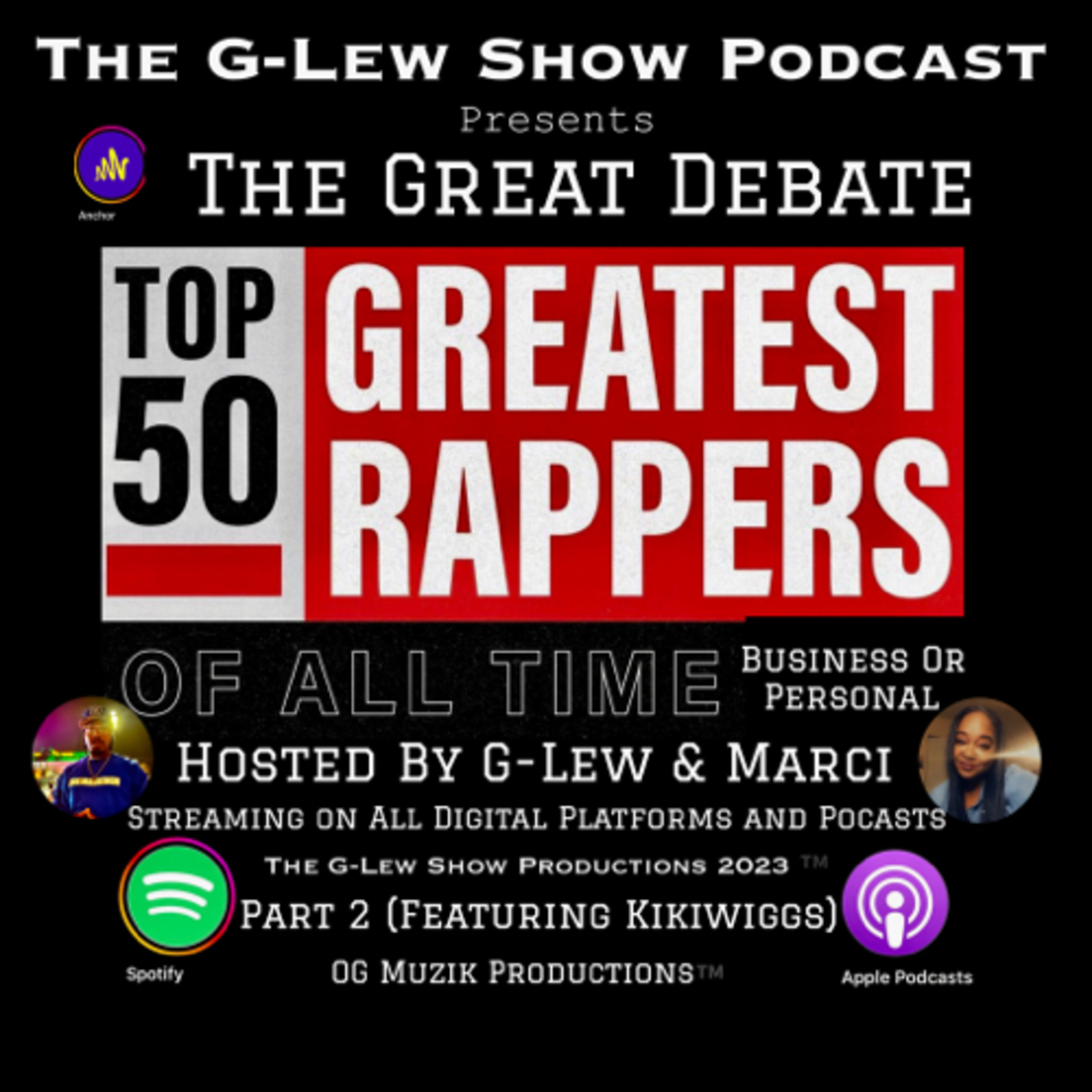 The 50 Greatest MCs Debate Part 2 (Featuring KikiWiggs) 