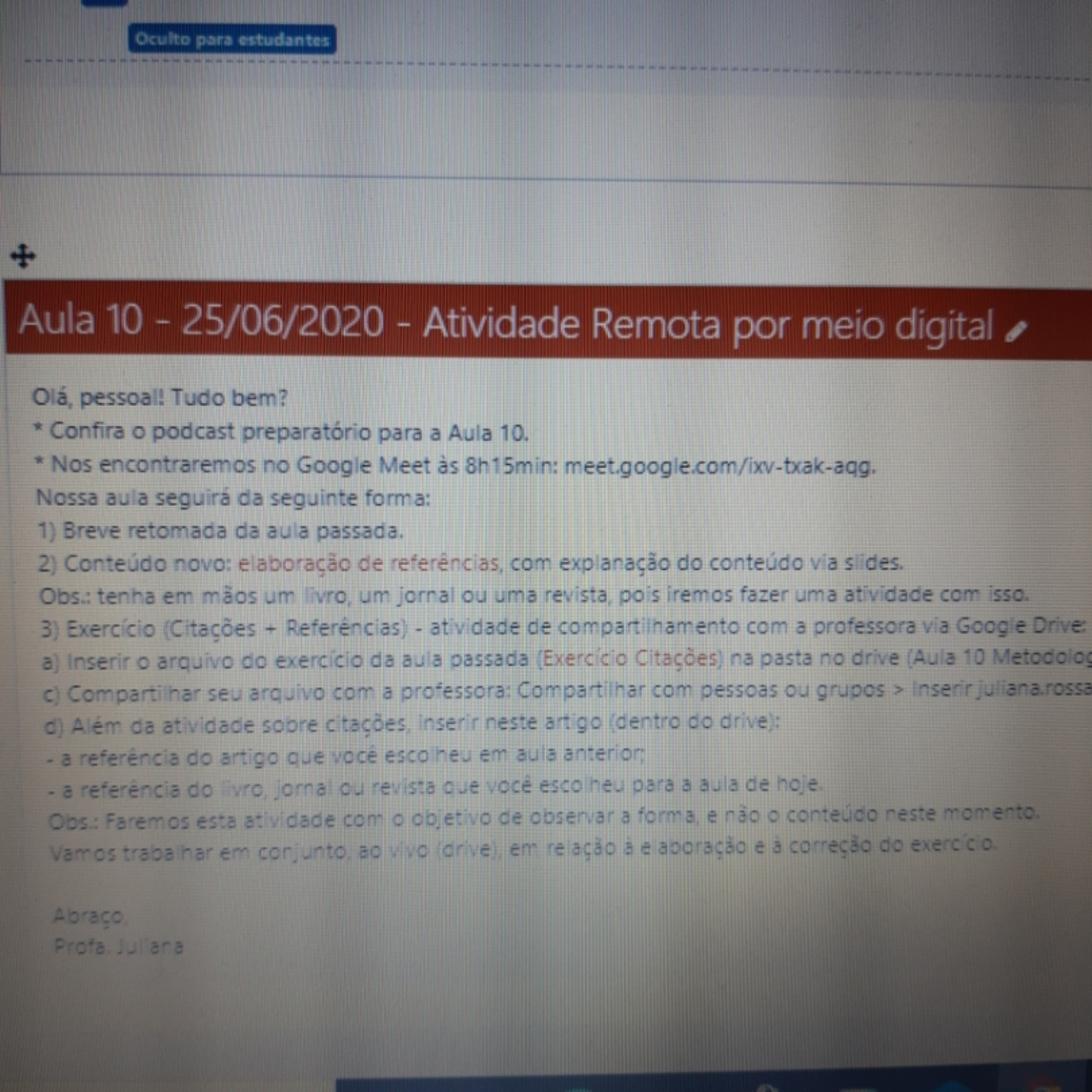 Aula 06 - 06/04/2020 Metodologia