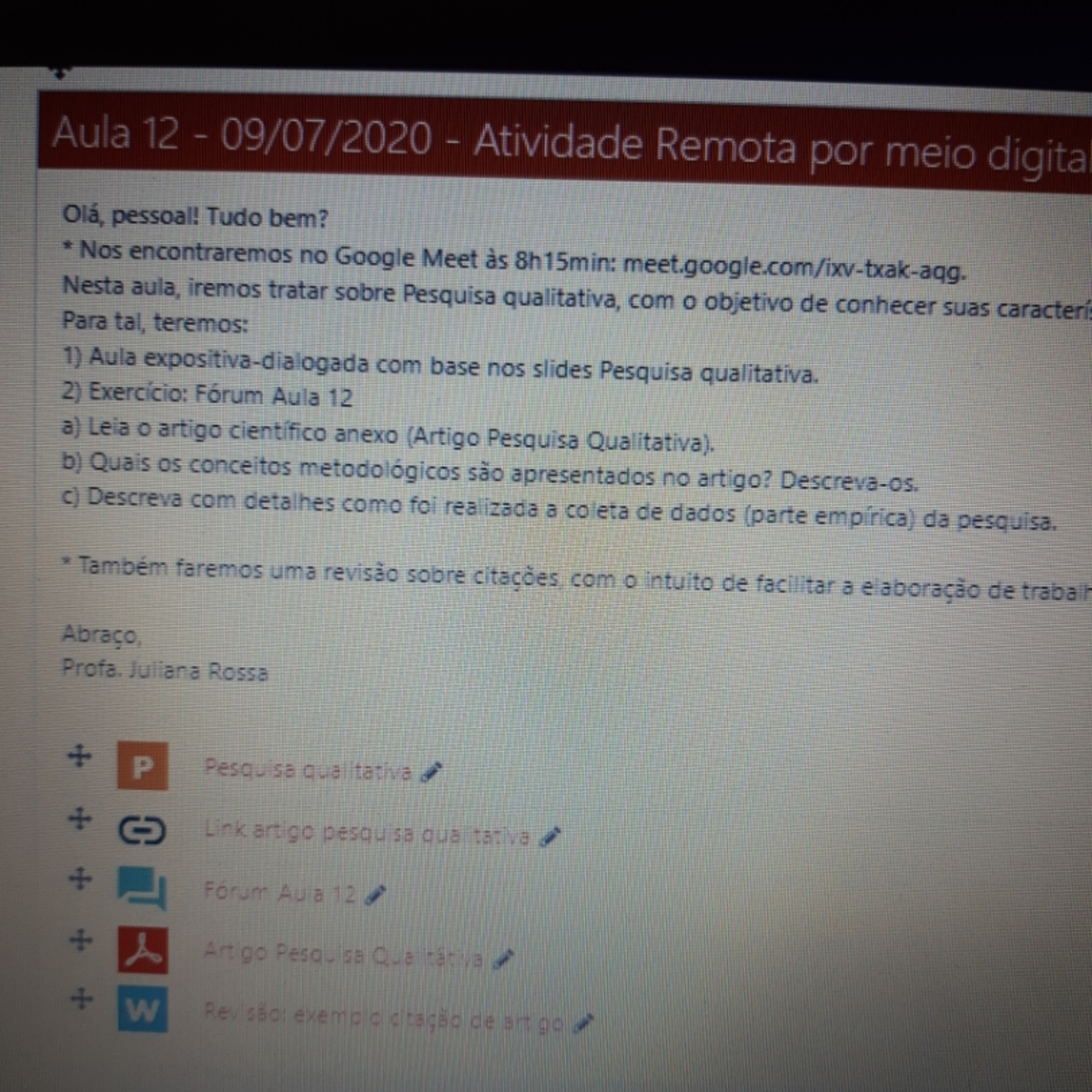 Aula 06 - 06/04/2020 Metodologia