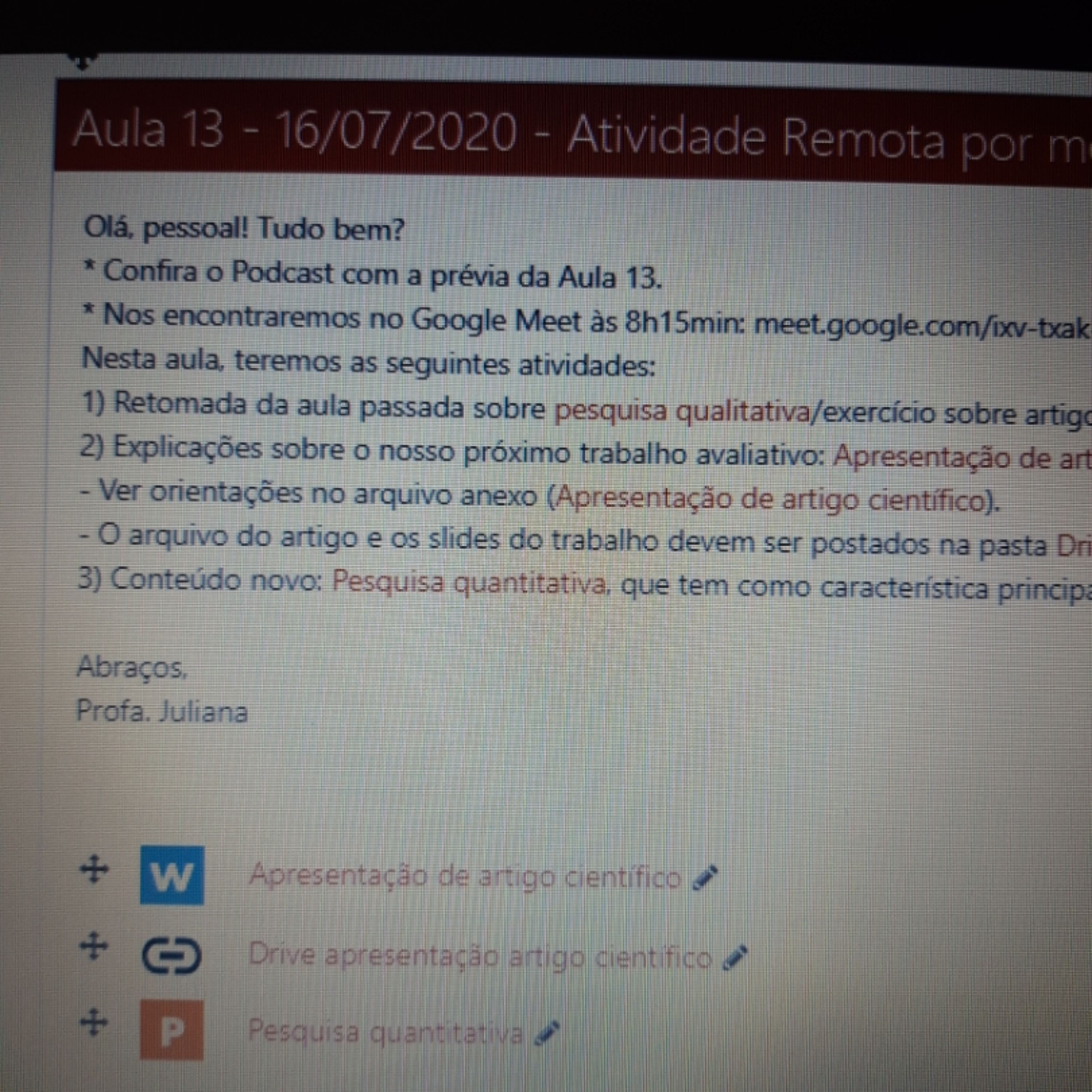 Aula 06 - 06/04/2020 Metodologia