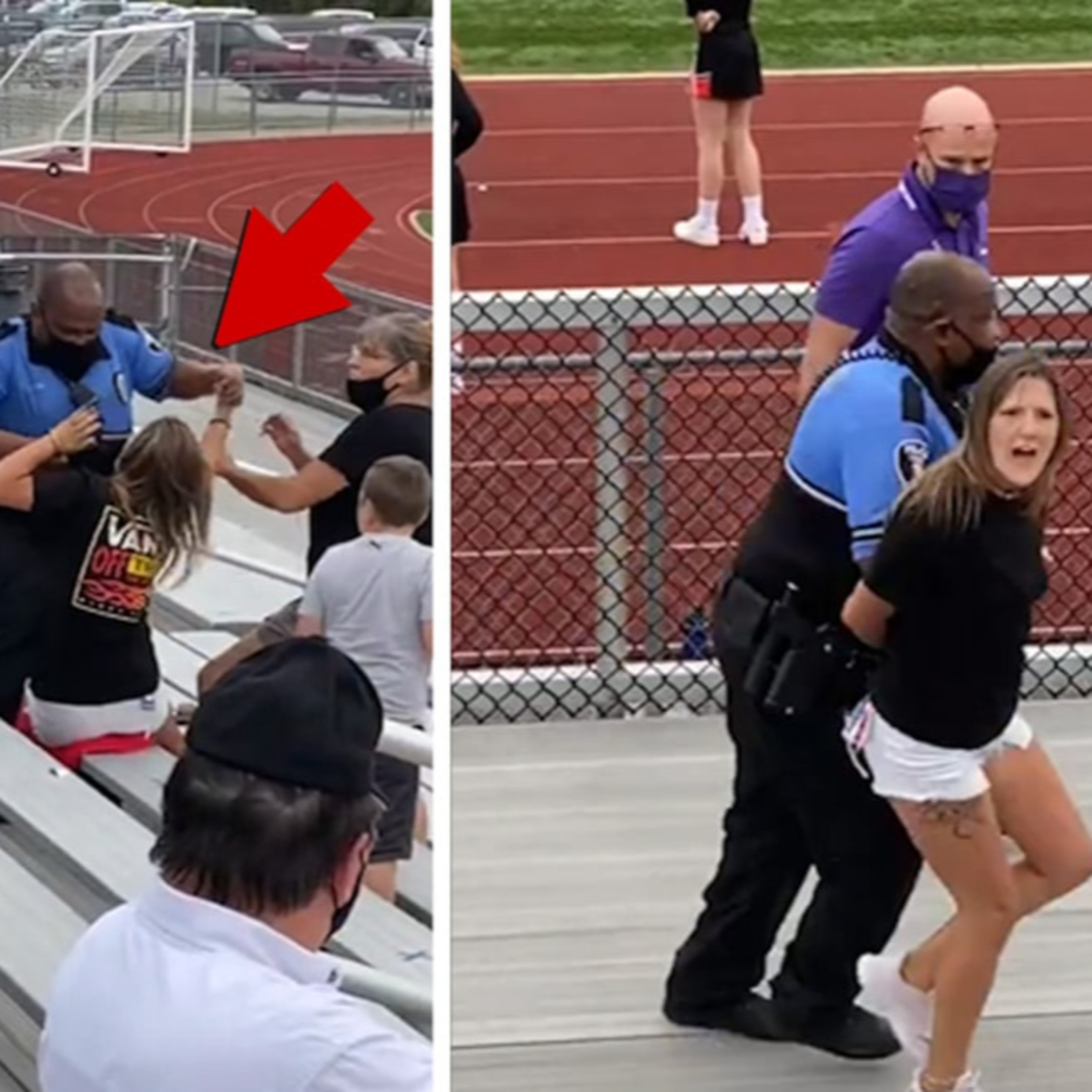 MASKLESS WOMAN TASED AND ARRESTED AT FOOTBALL GAME  episode artwork