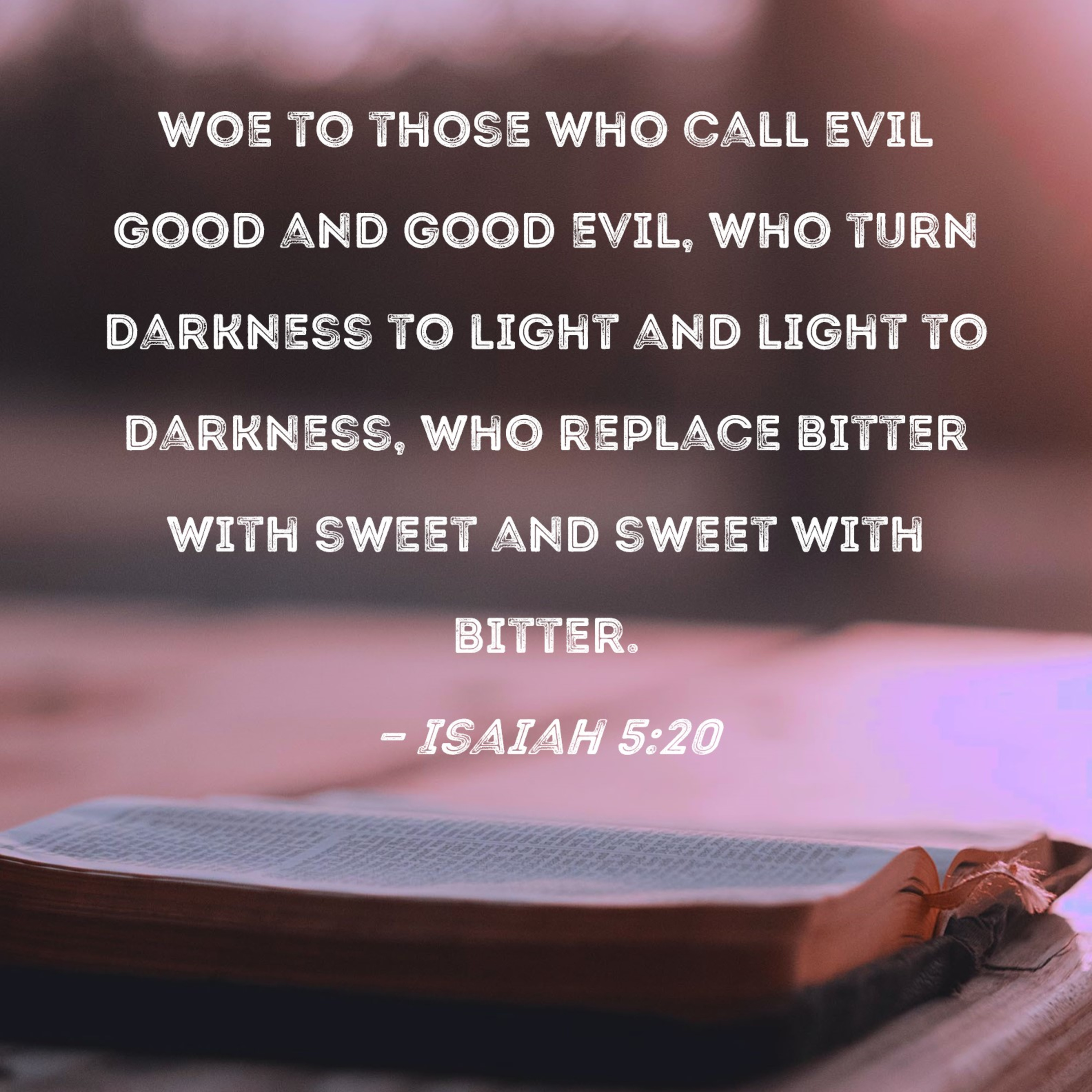 WOE TO THOSE WHO CALL EVIL GOOD.  episode artwork