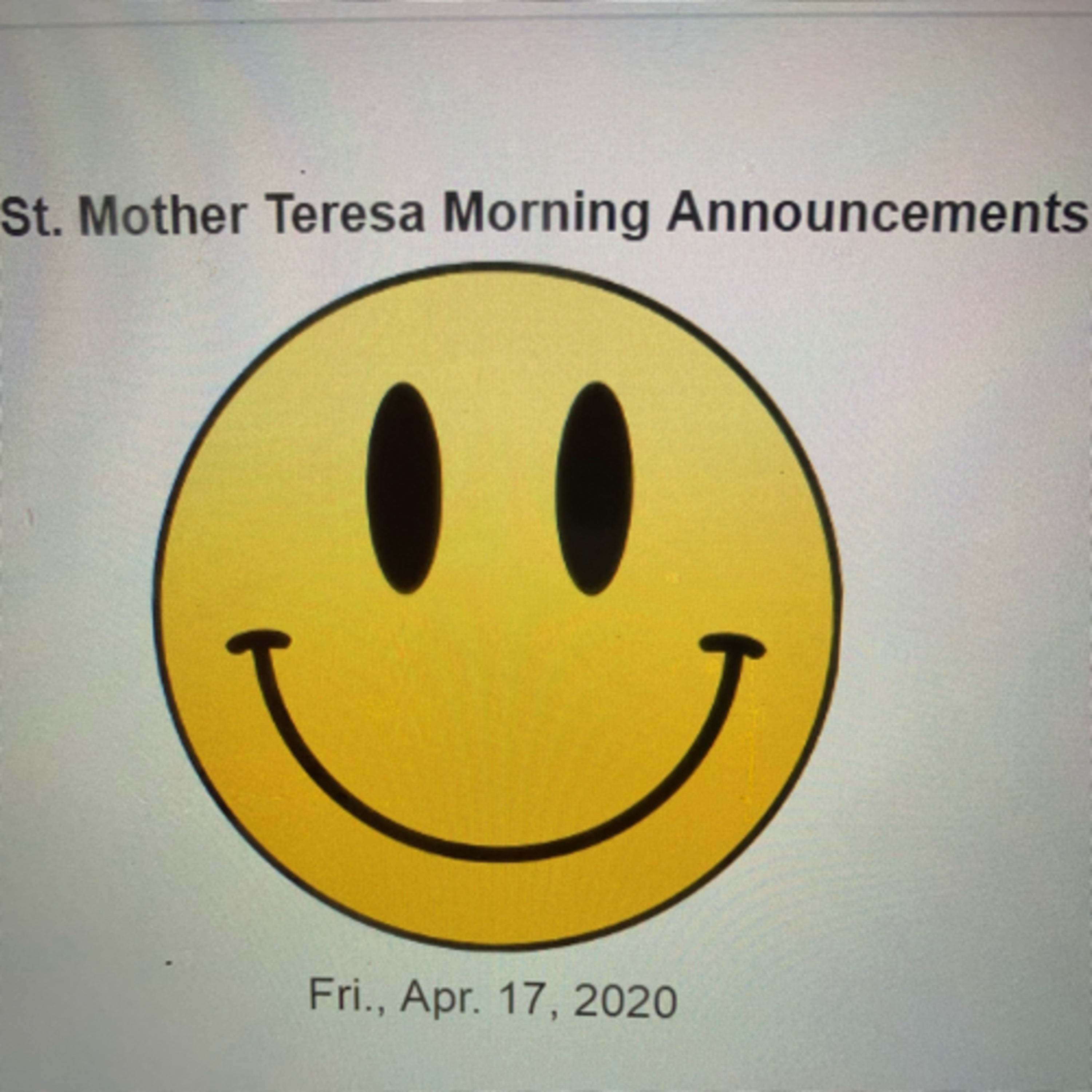 St. Mother Teresa Announcements - Fri., Apr. 17th episode artwork