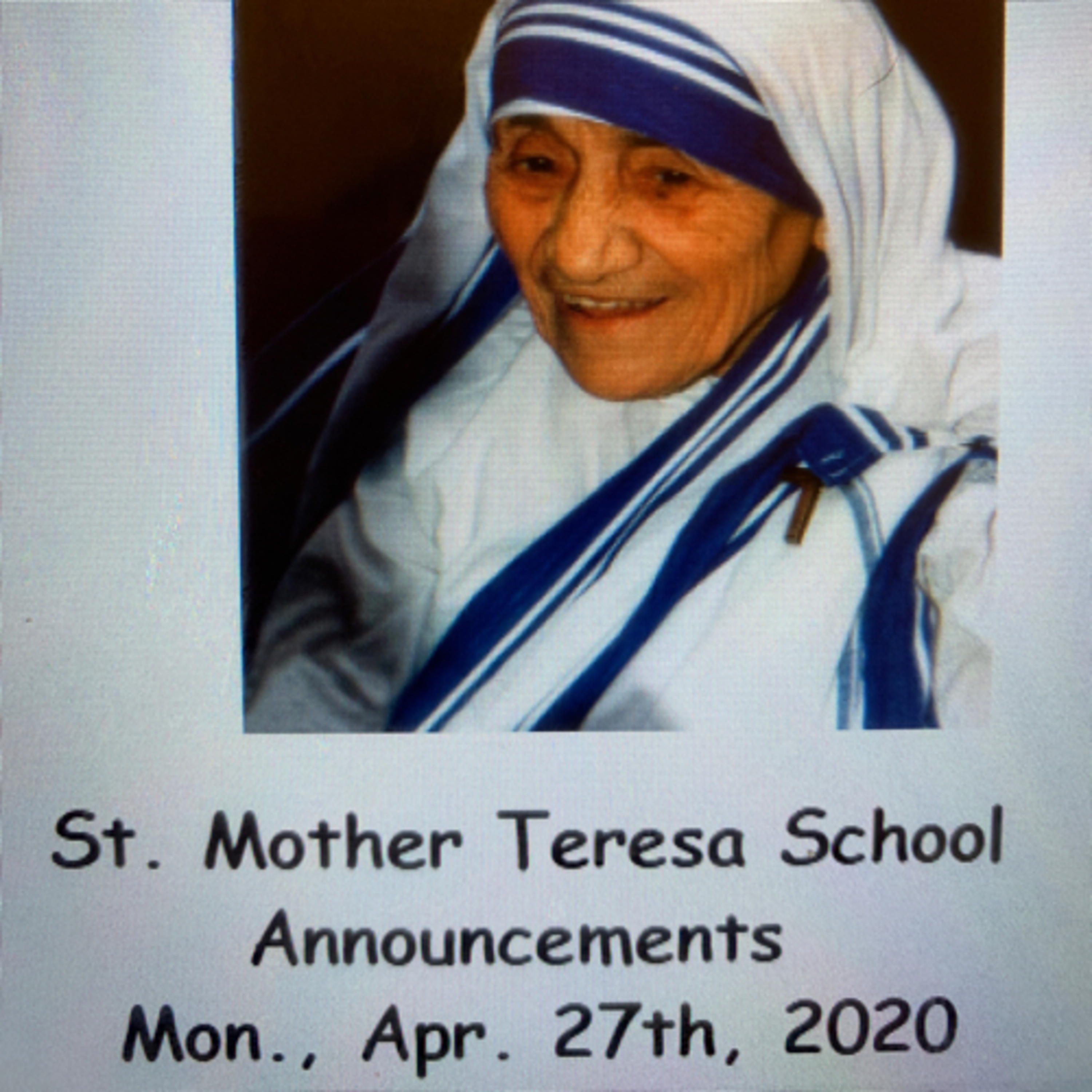 St. Mother Teresa School - Mon., Apr. 27 episode artwork