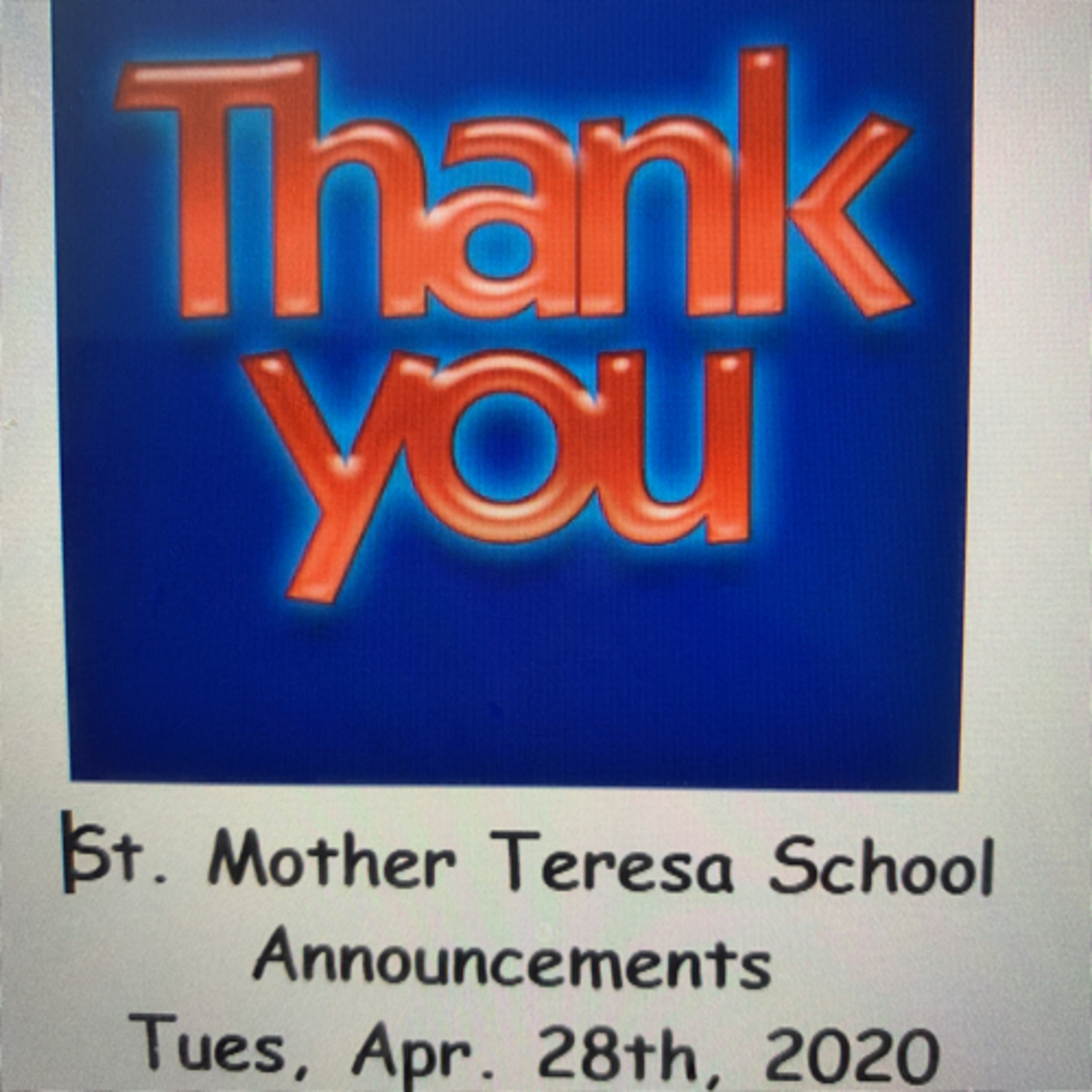 St Mother Teresa Announcements- Apr. 28th episode artwork